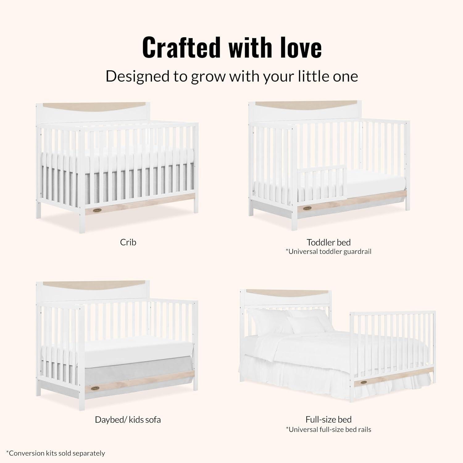 Dream On Me Emerson 5-in-1 Convertible Crib, , large