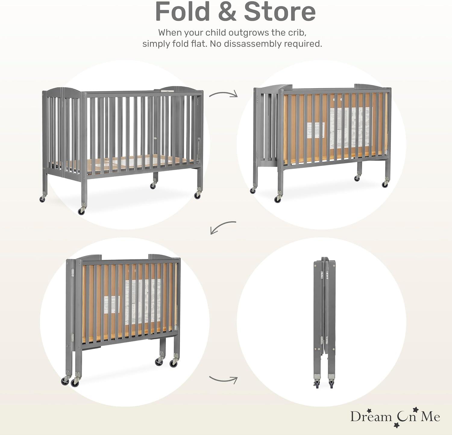 Dream On Me Metal Portable Crib, , large