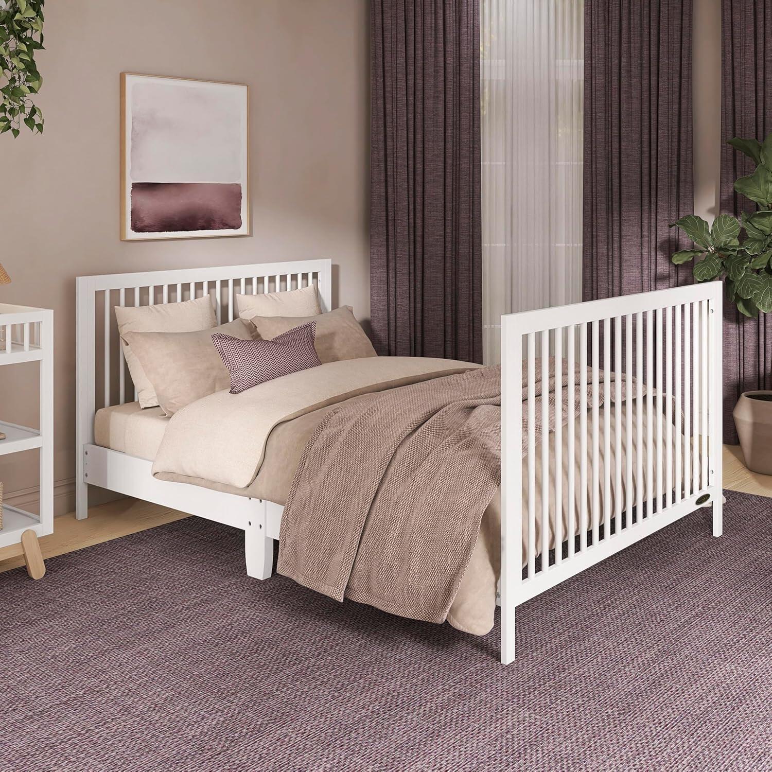 Dream On Me Hygge 5-in-1 Convertible Crib, White Oak/Beige, large