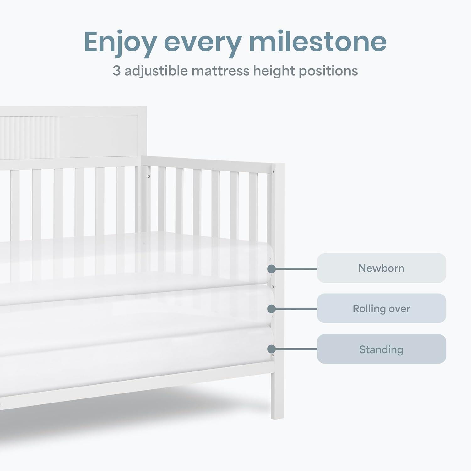 Dream On Me Ivy 5-in-1 Convertible Crib, , large