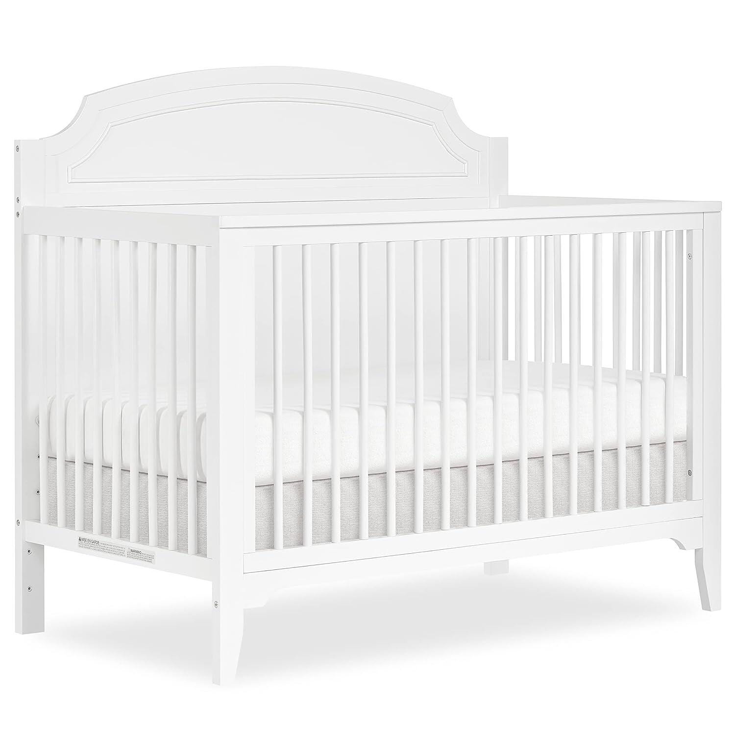 Dream On Me Milton 5-in-1 Convertible Crib, White, large