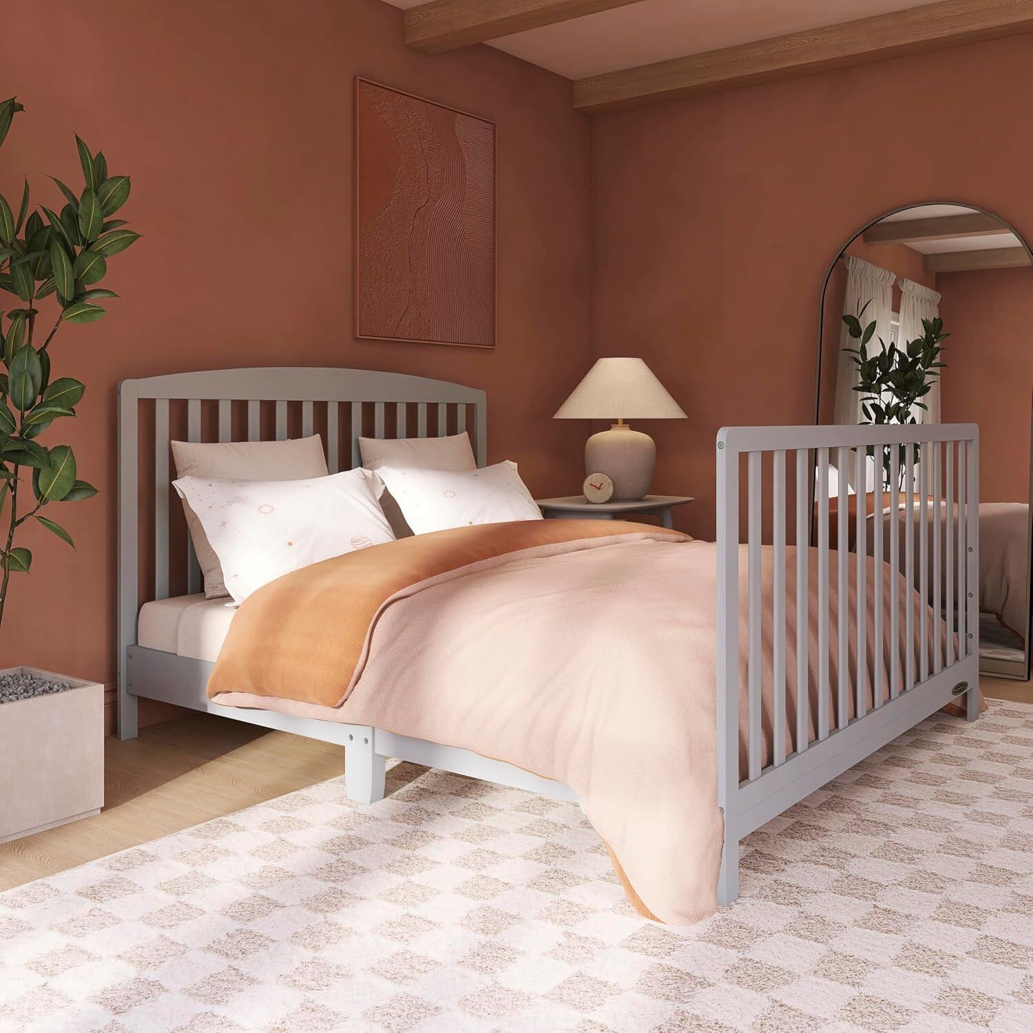 Dream On Me Odelle 5-in-1 Convertible Crib, Pebble Gray, large