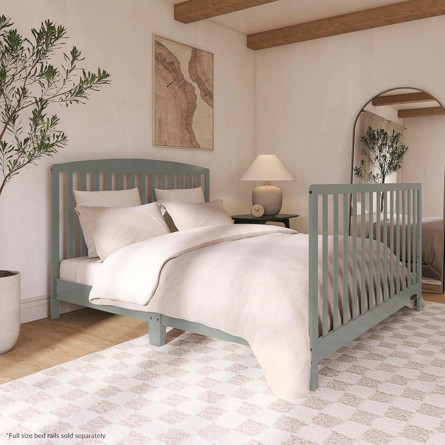 Dream On Me Odelle 5-in-1 Convertible Crib, Sea Grass, large