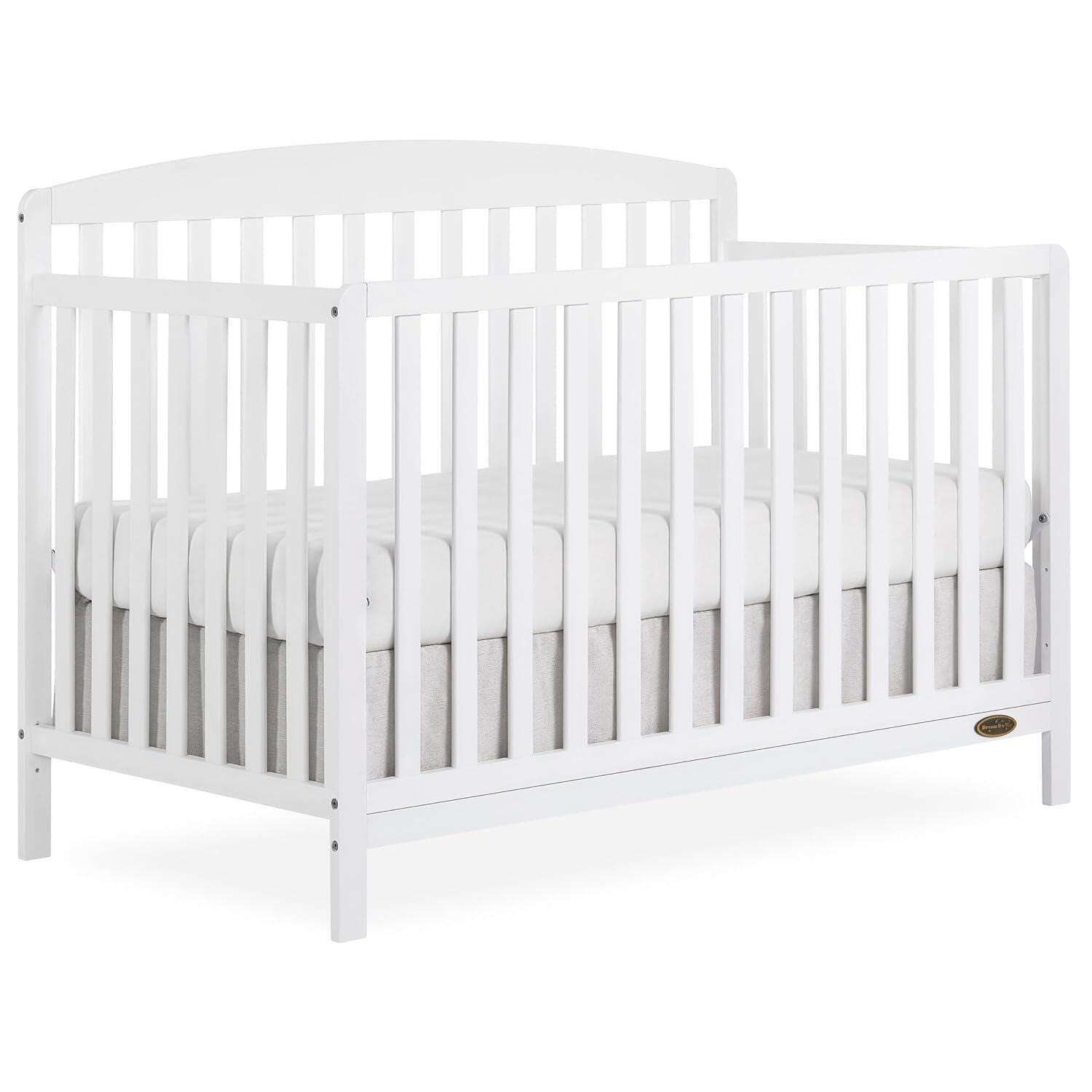 Dream On Me Odelle 5-in-1 Convertible Crib, White, large