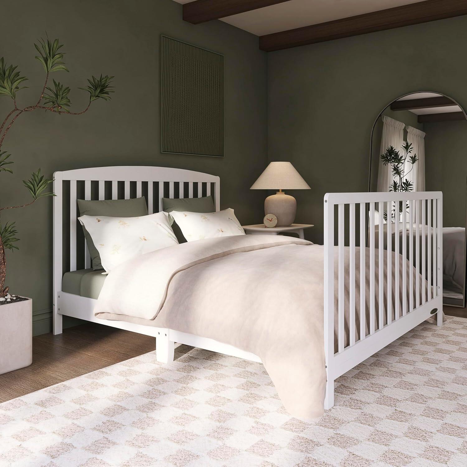 Dream On Me Odelle 5-in-1 Convertible Crib, White, large
