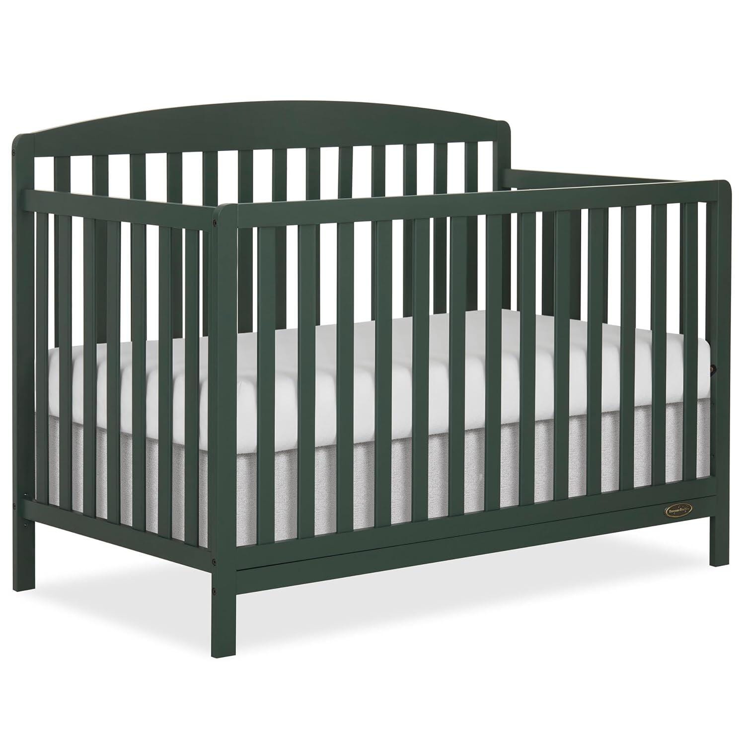 Dream On Me Odelle 5-in-1 Convertible Crib, Forest Green, large