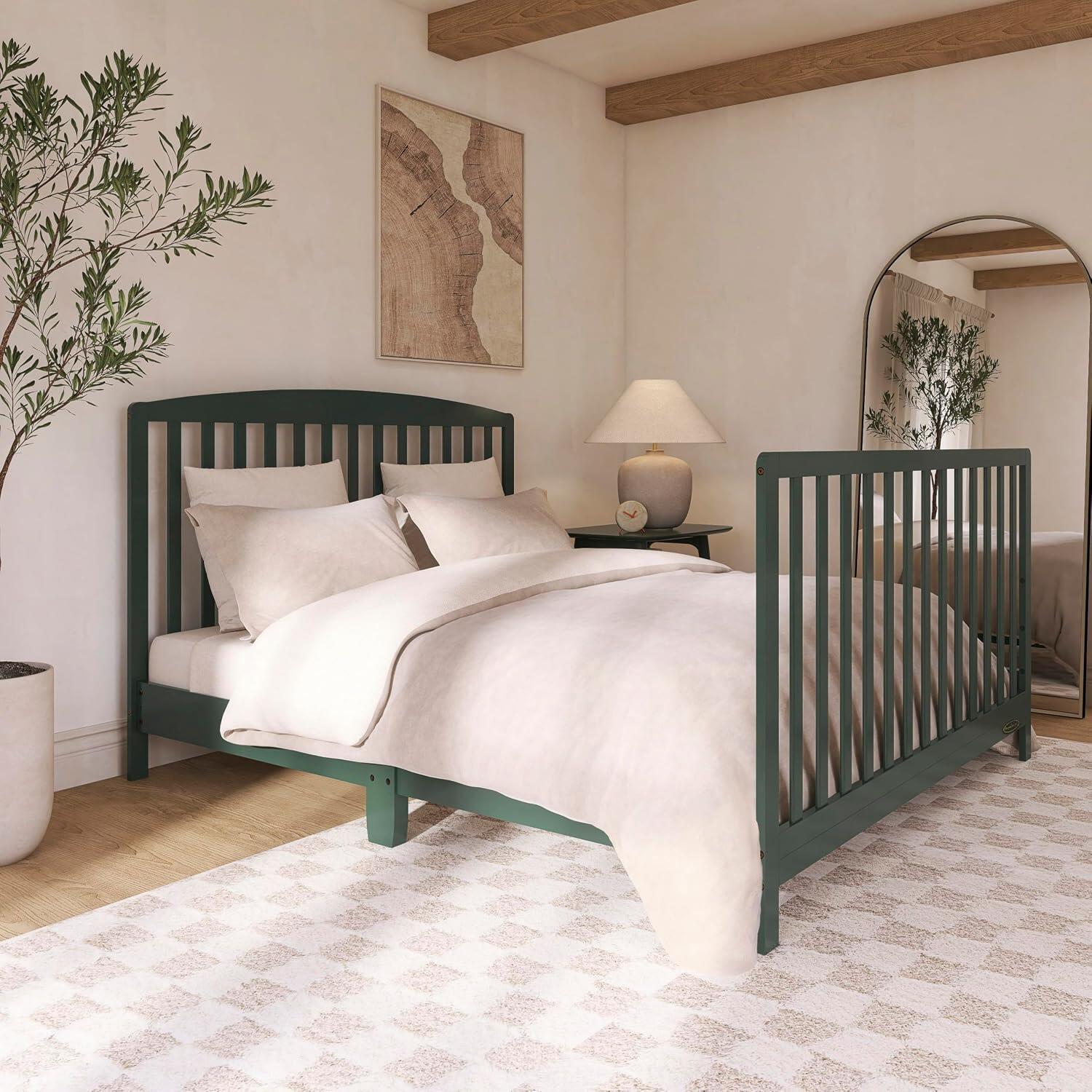 Dream On Me Odelle 5-in-1 Convertible Crib, Forest Green, large