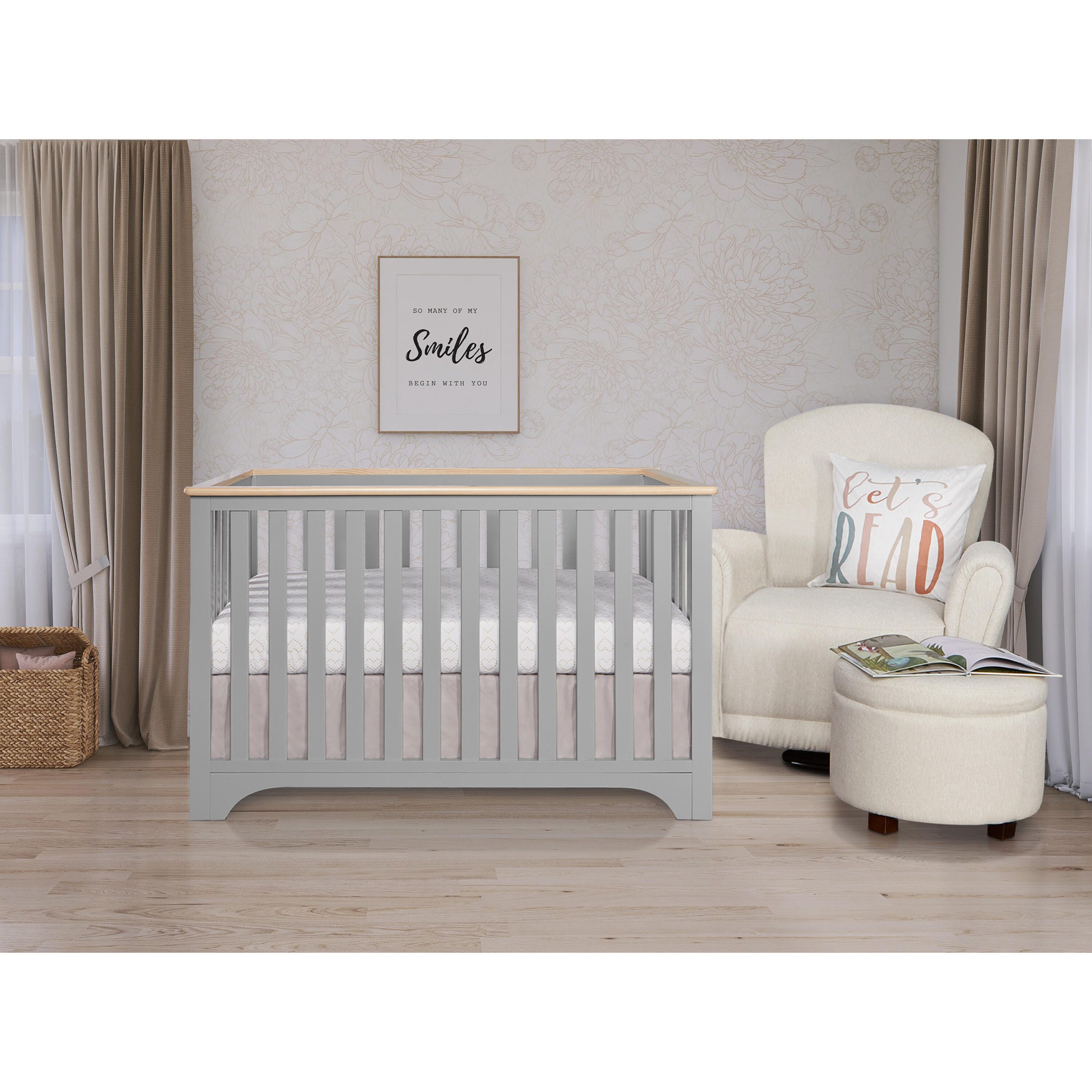 Dream On Me Orion 5-in-1 Convertible Crib with Changer
