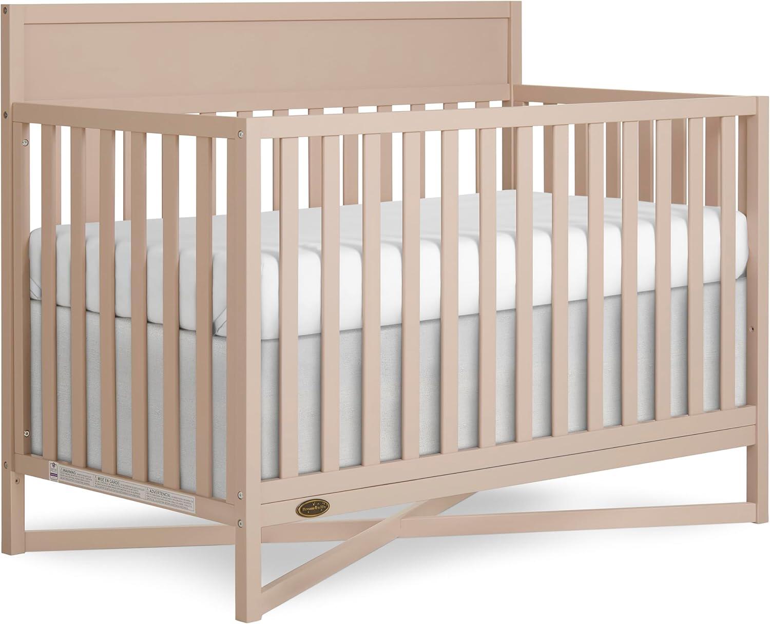Dream On Me Owen 5-in-1 Convertible Crib, Almond Butter, large