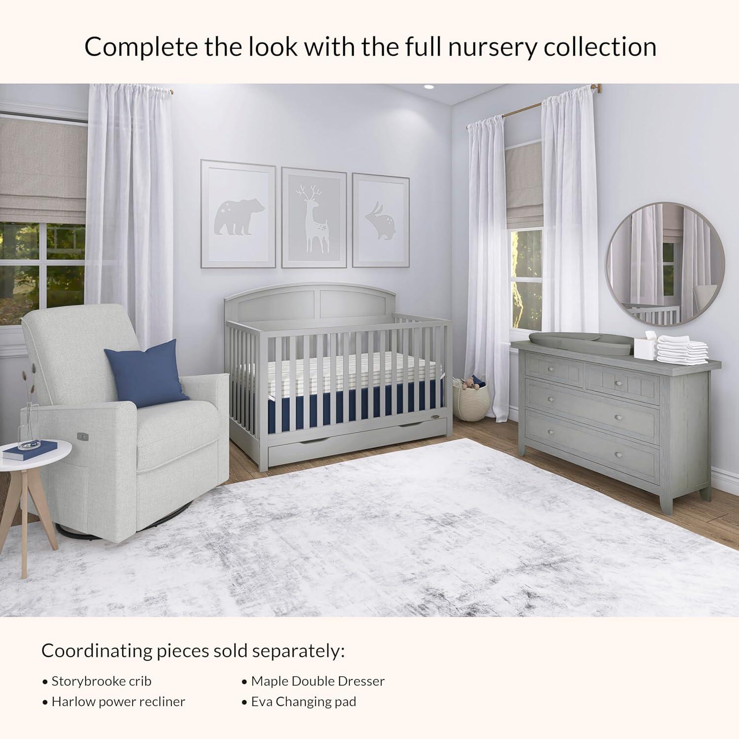 Dream On Me Storybrooke 5-in-1 Convertible Crib, Pebble Gray, large