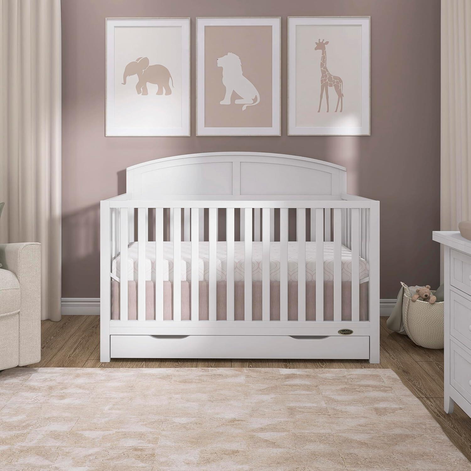 Dream On Me Storybrooke 5-in-1 Convertible Crib, White