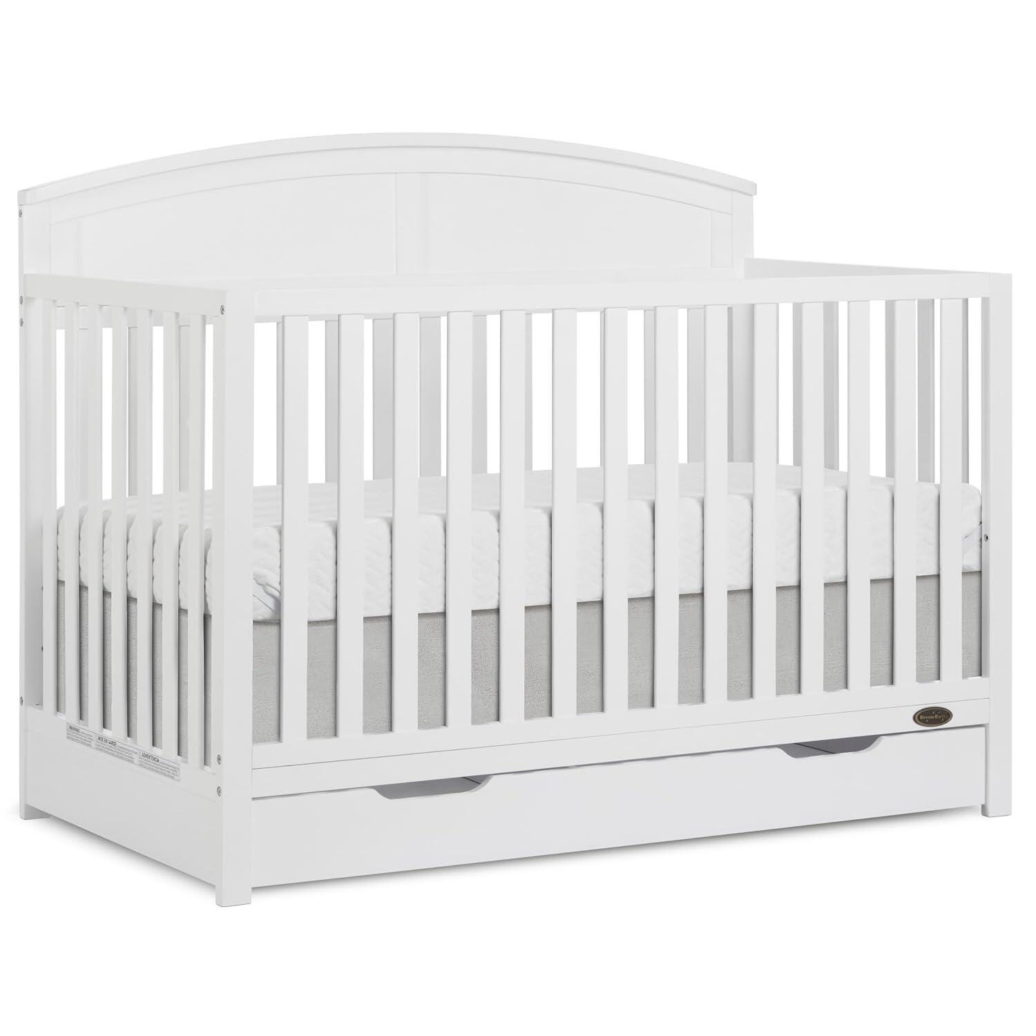 Dream On Me Storybrooke 5-in-1 Convertible Crib, White, large