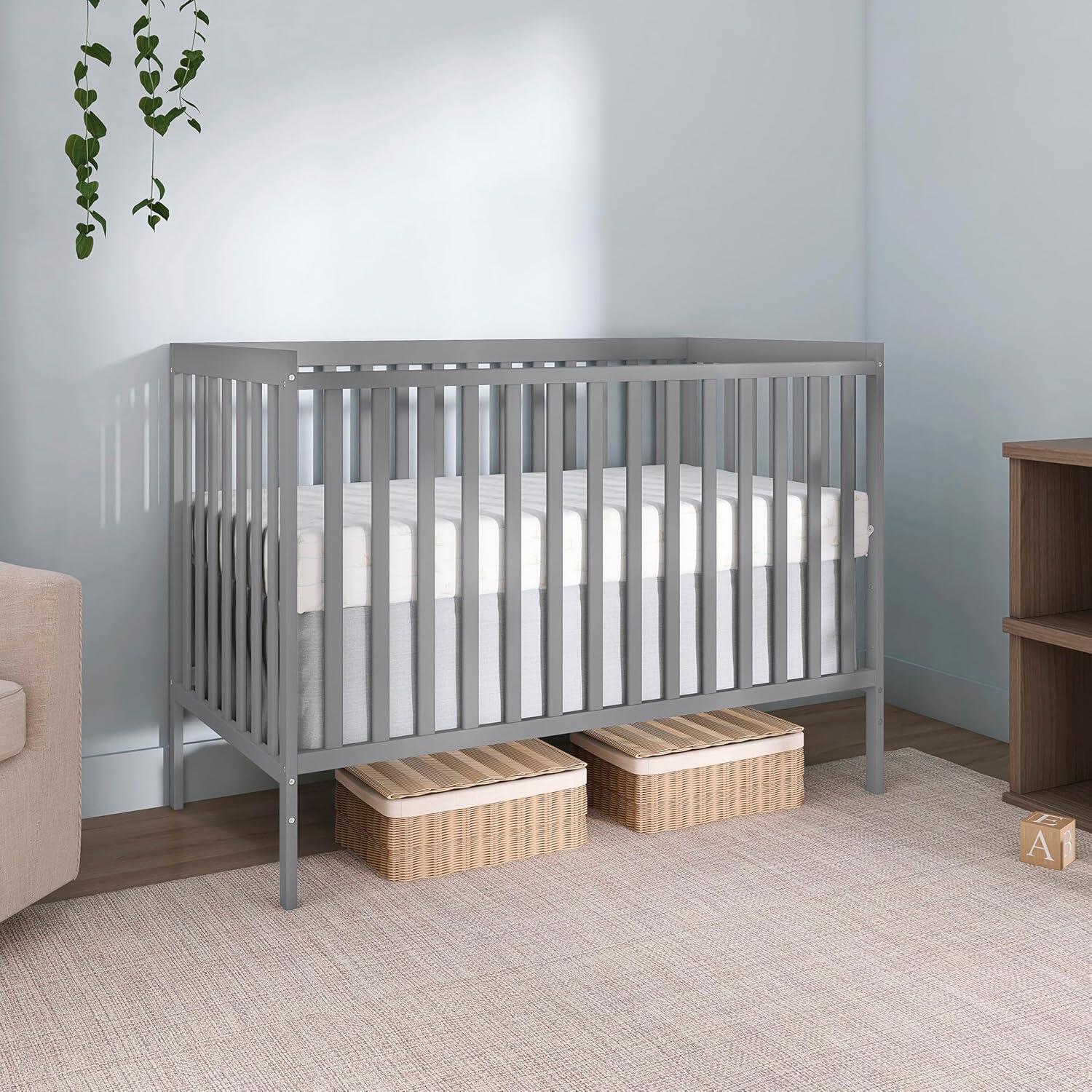Dream On Me Synergy 5-in-1 Convertible Crib, Steel Gray, large