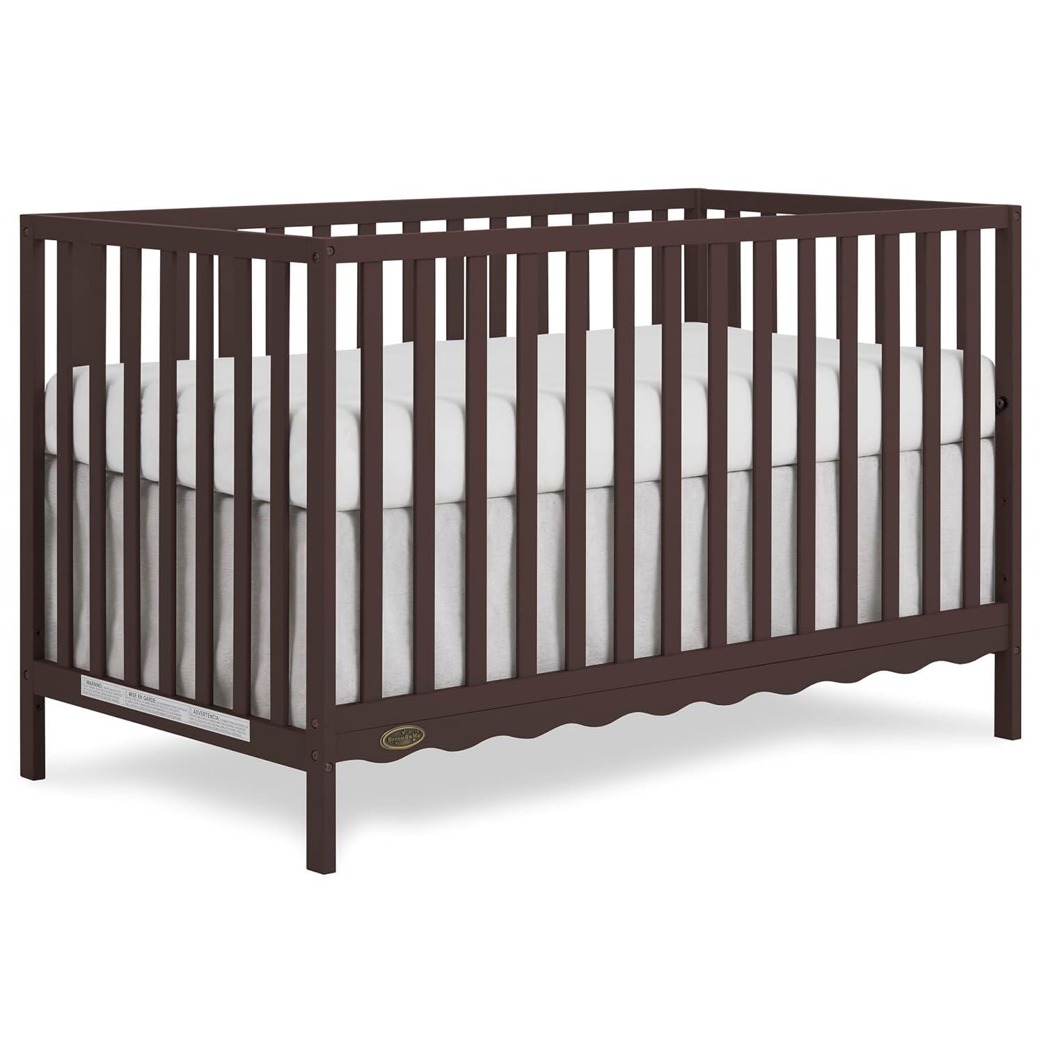 Dream On Me Synergy Wave 5-in-1 Convertible Crib, Chocolate Chip, large