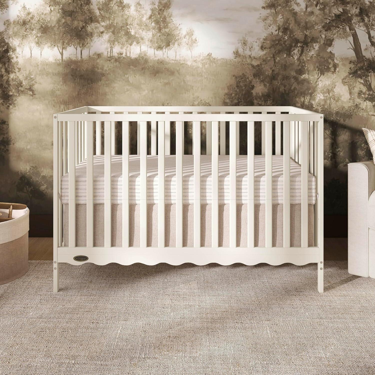 Dream On Me Synergy Wave 5-in-1 Convertible Crib, Cannoli Can, rollover