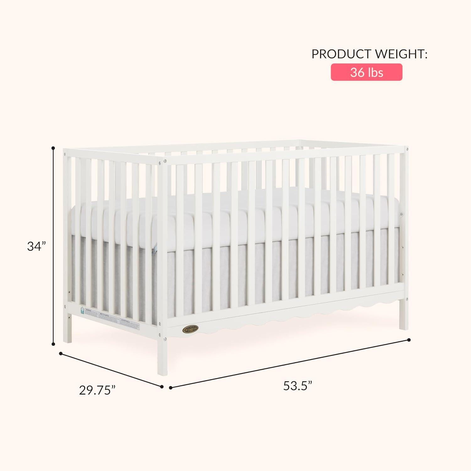 Dream On Me Synergy Wave 5-in-1 Convertible Crib, Cannoli Can, large