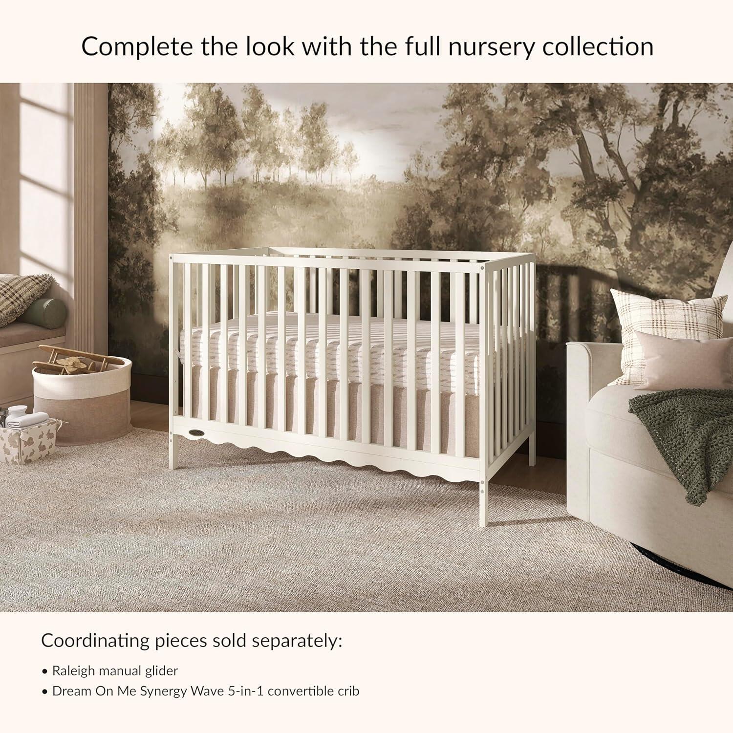 Dream On Me Synergy Wave 5-in-1 Convertible Crib, Cannoli Can, large