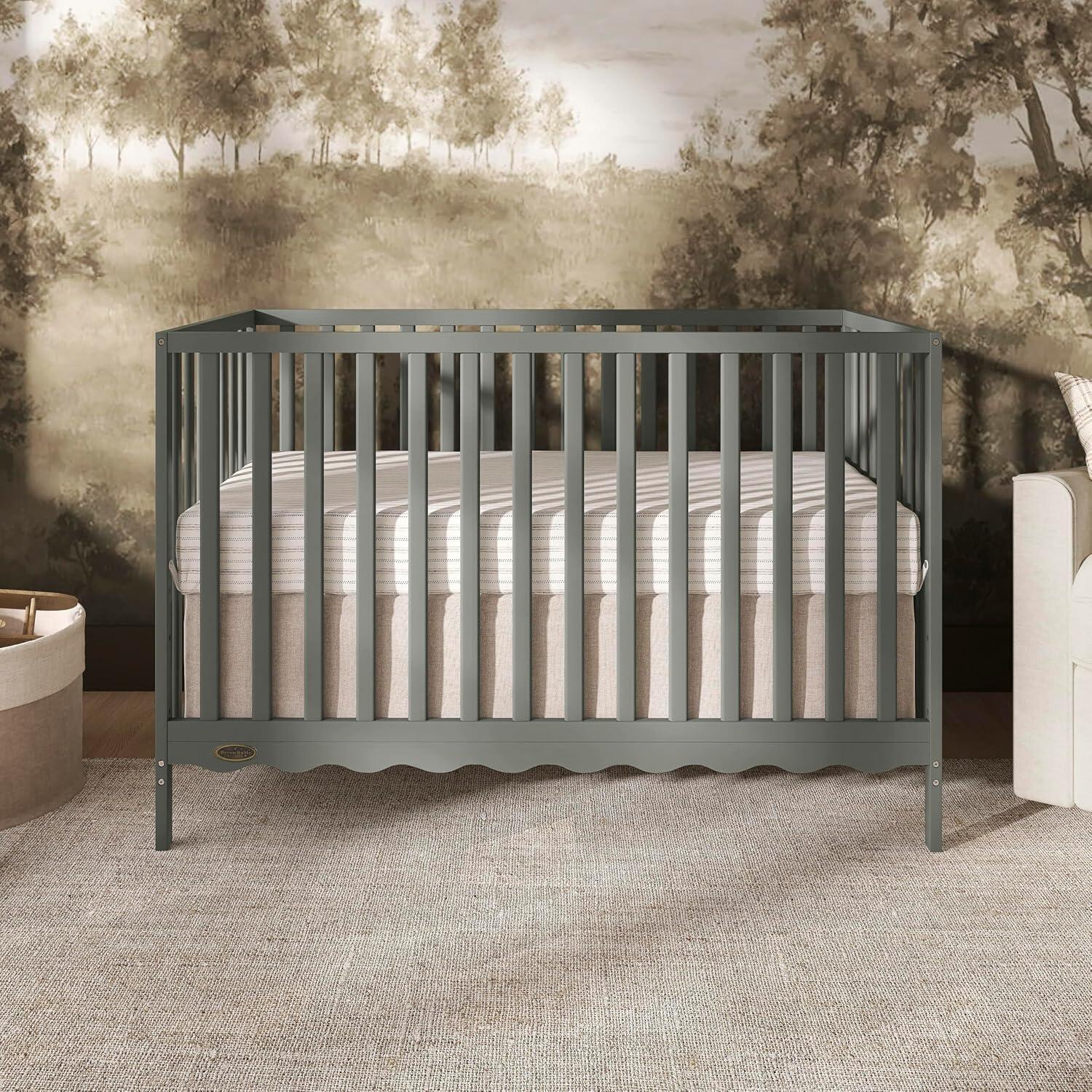 Dream On Me Synergy Wave 5-in-1 Convertible Crib, Seagrass, large