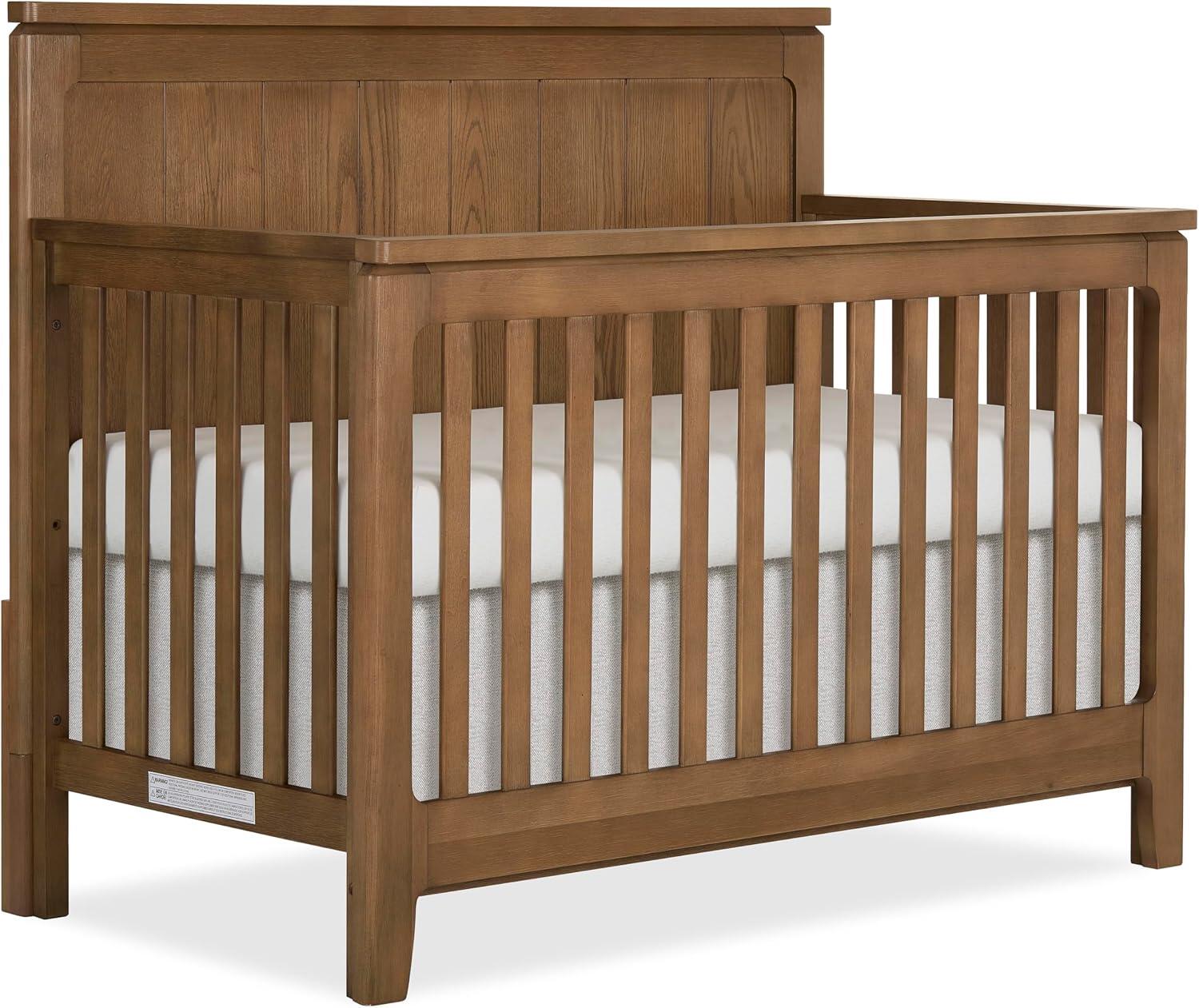 Evolur Oakley 5-in-1 Convertible Crib, Dark Brown, large