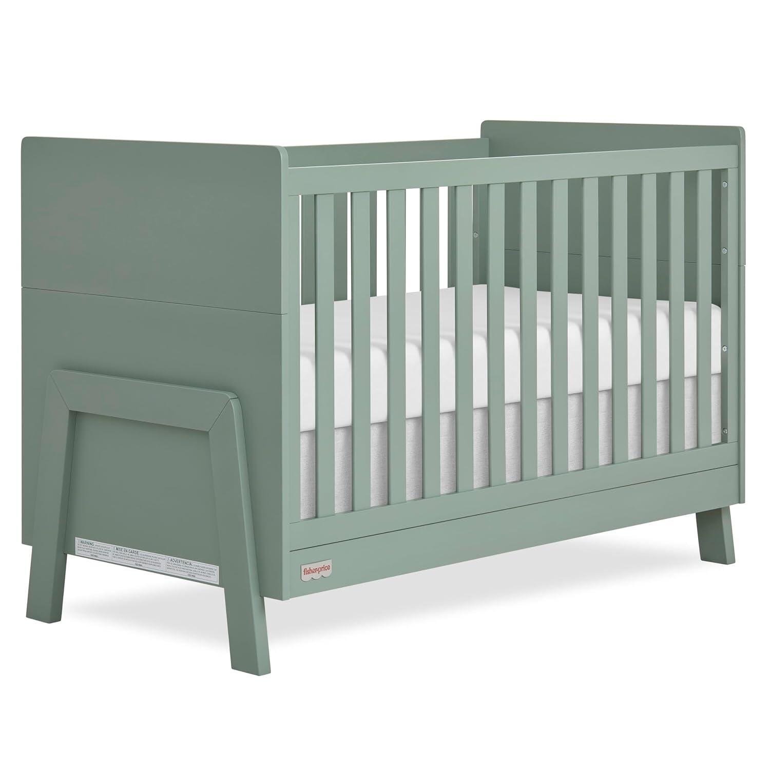 Fisher-Price Iris 4-in-1 Convertible Crib, Meadow Green, large