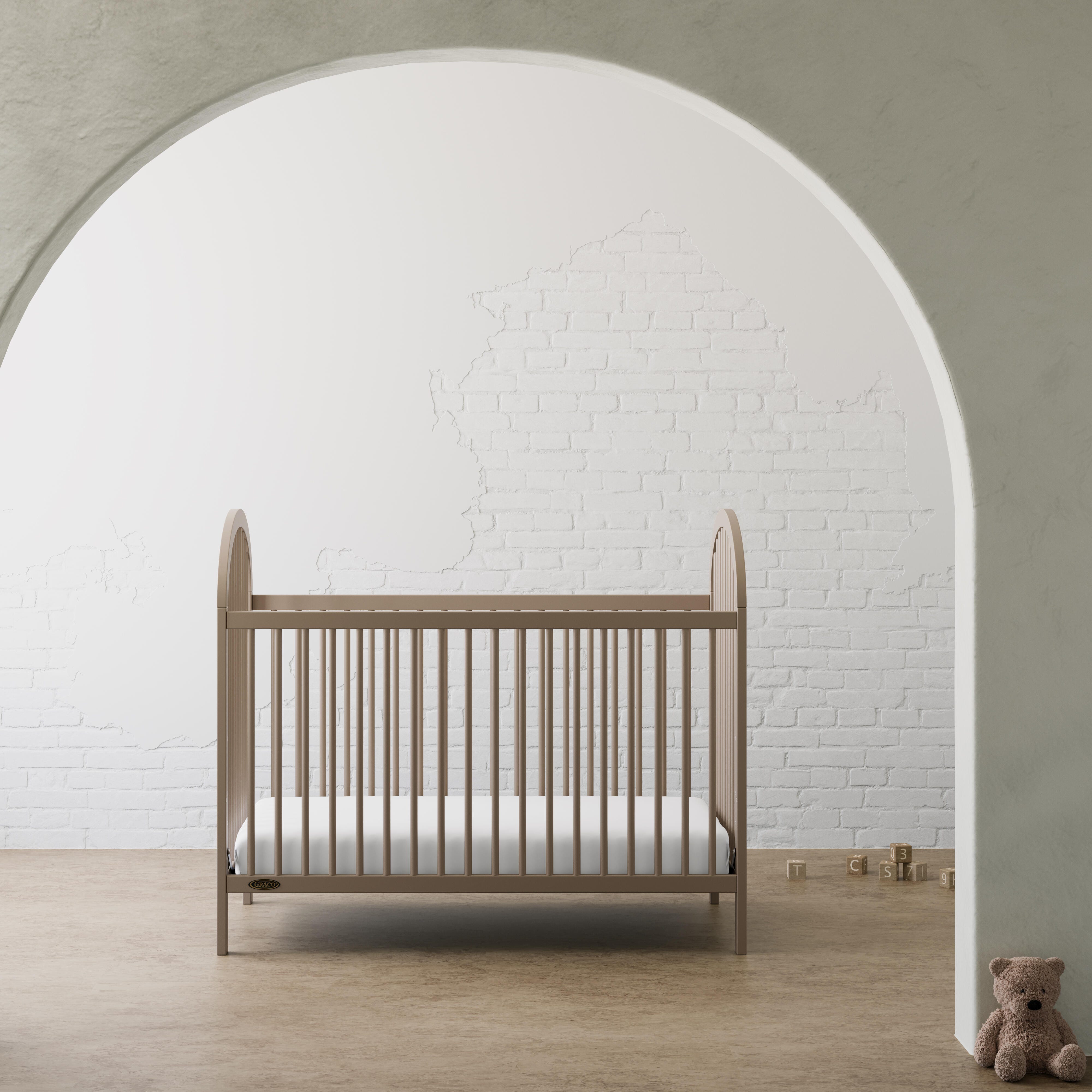 Graco Olivia 3-in-1 Convertible Crib, Taupe, large