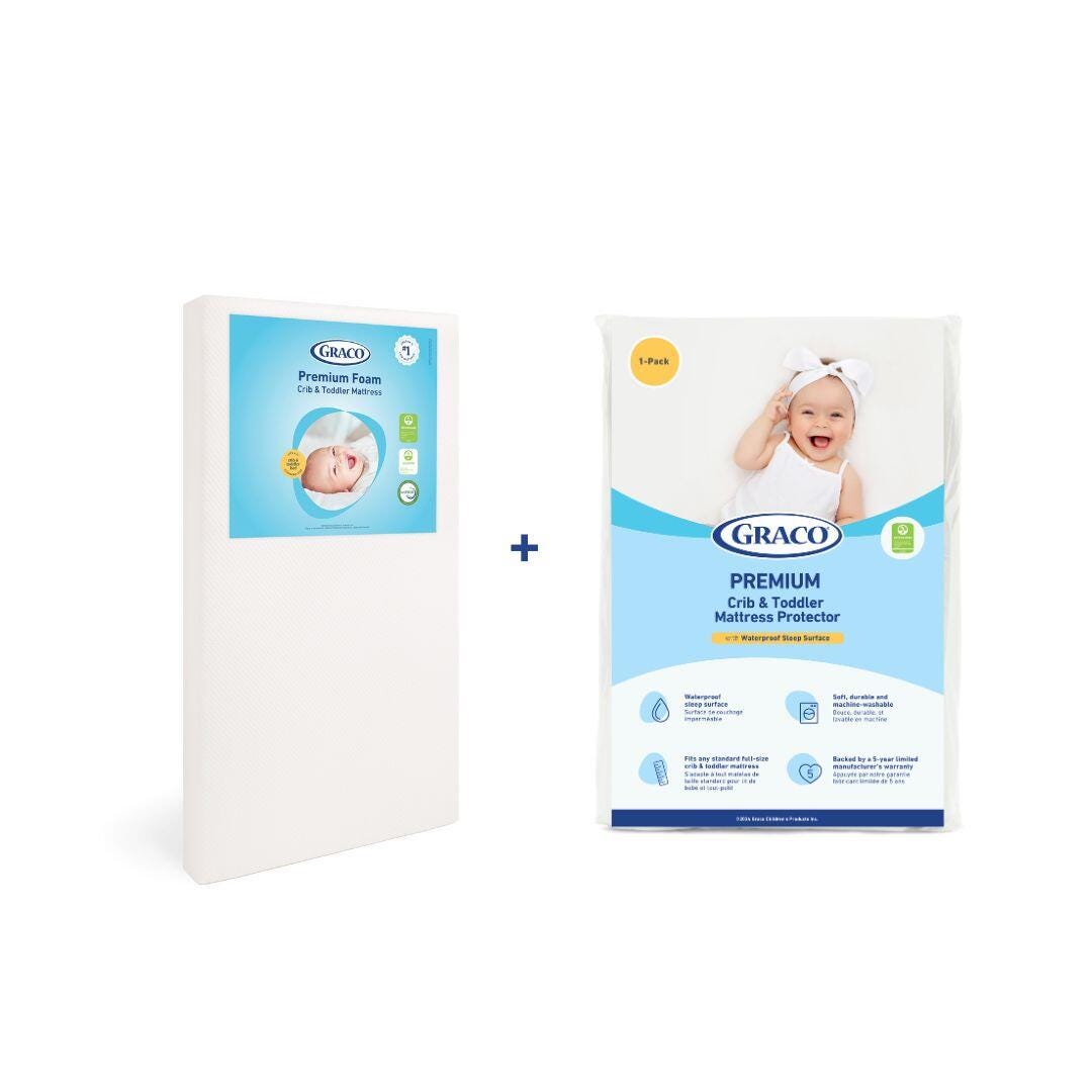 Graco Premium Toddler Mattress with Mattress Protector, , large