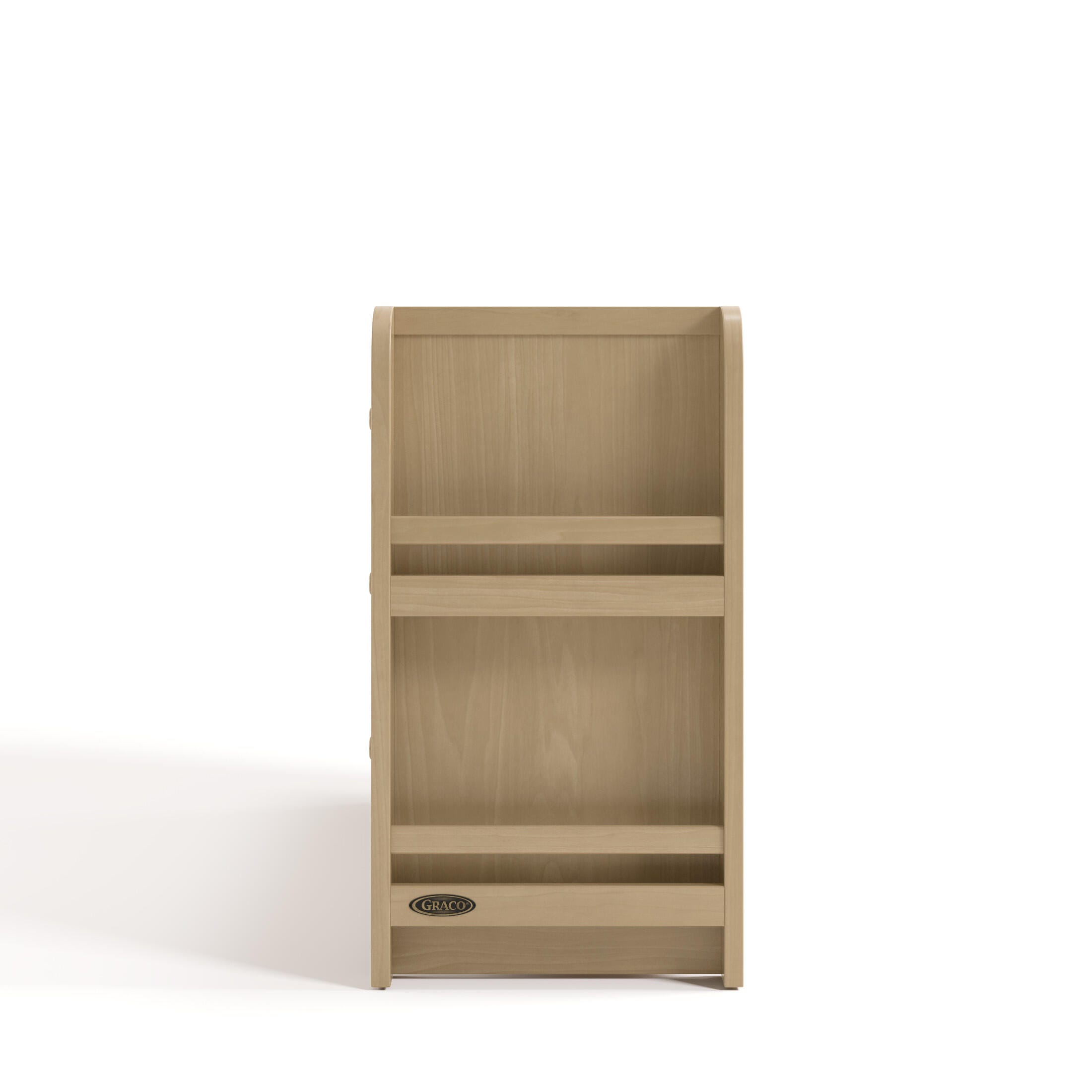 Graco Read-with-Me 6 Drawer Dresser with Bookshelves, Driftwood, large