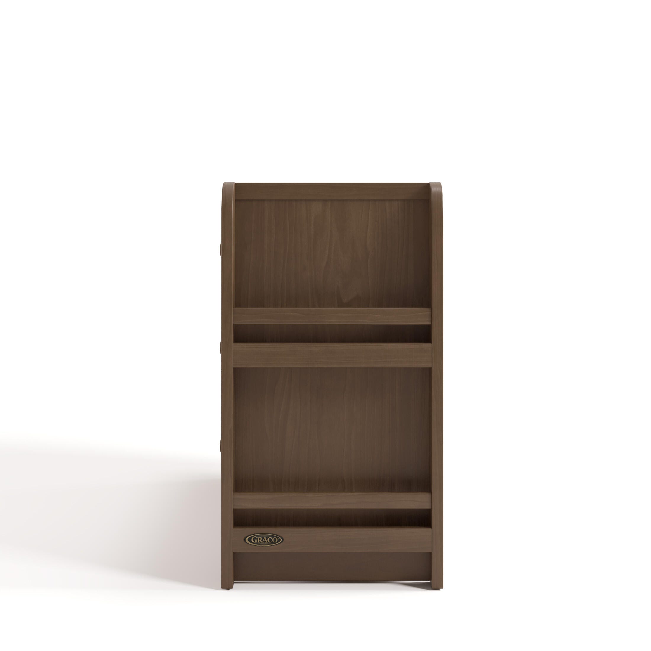 Graco Read-with-Me 6 Drawer Dresser with Bookshelves, Hazelnut, large