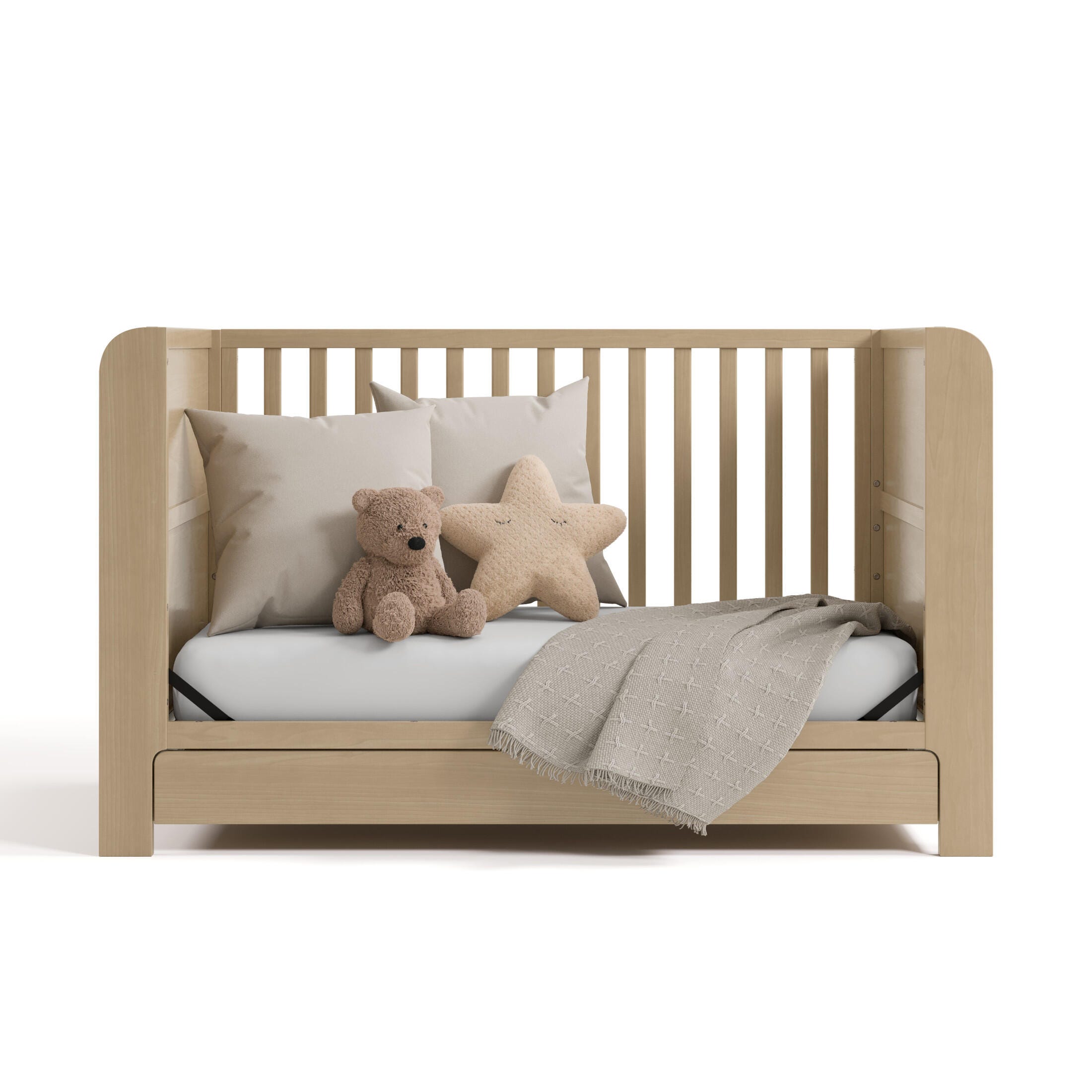 Graco Read-with-Me 4-in-1 Convertible Crib with Storage Drawer, Driftwood, large