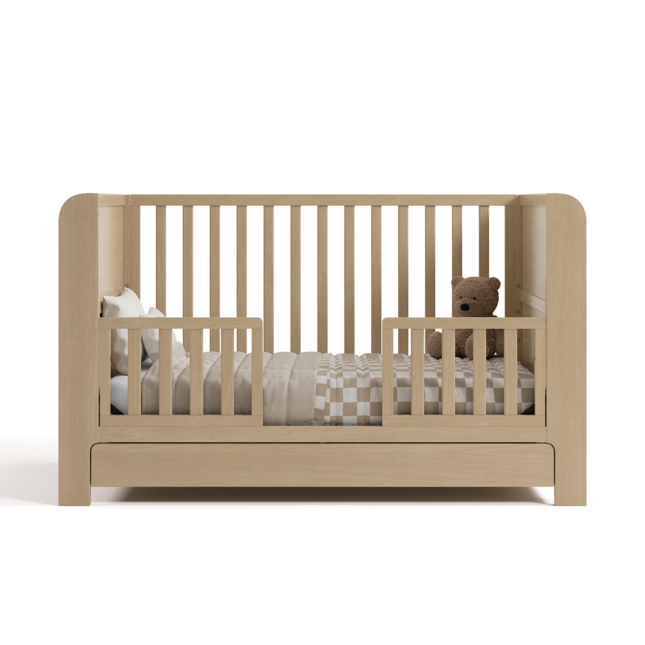 Graco Read-with-Me 4-in-1 Convertible Crib with Storage Drawer, Driftwood, large