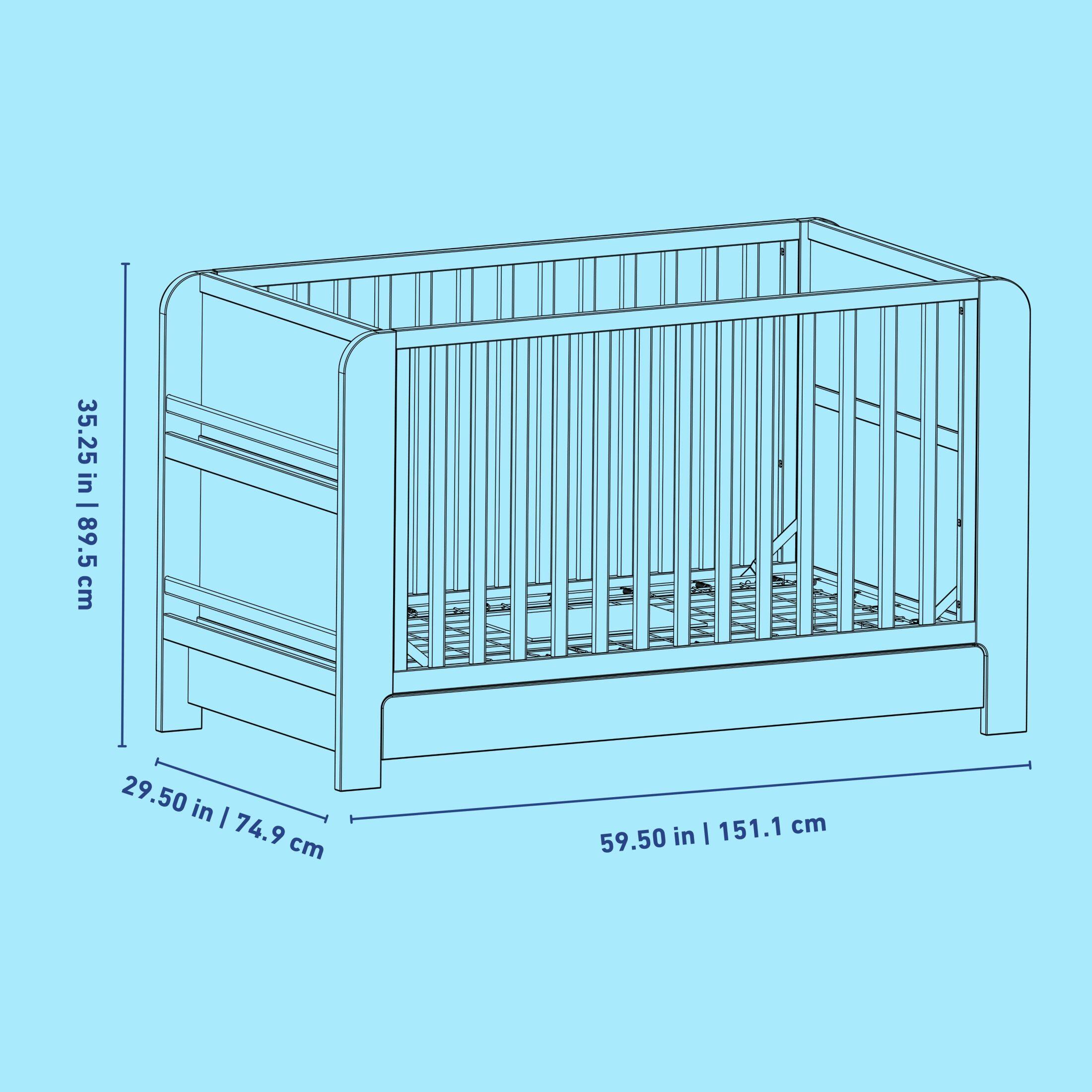 Graco Read-with-Me 4-in-1 Convertible Crib with Storage Drawer, Driftwood, large