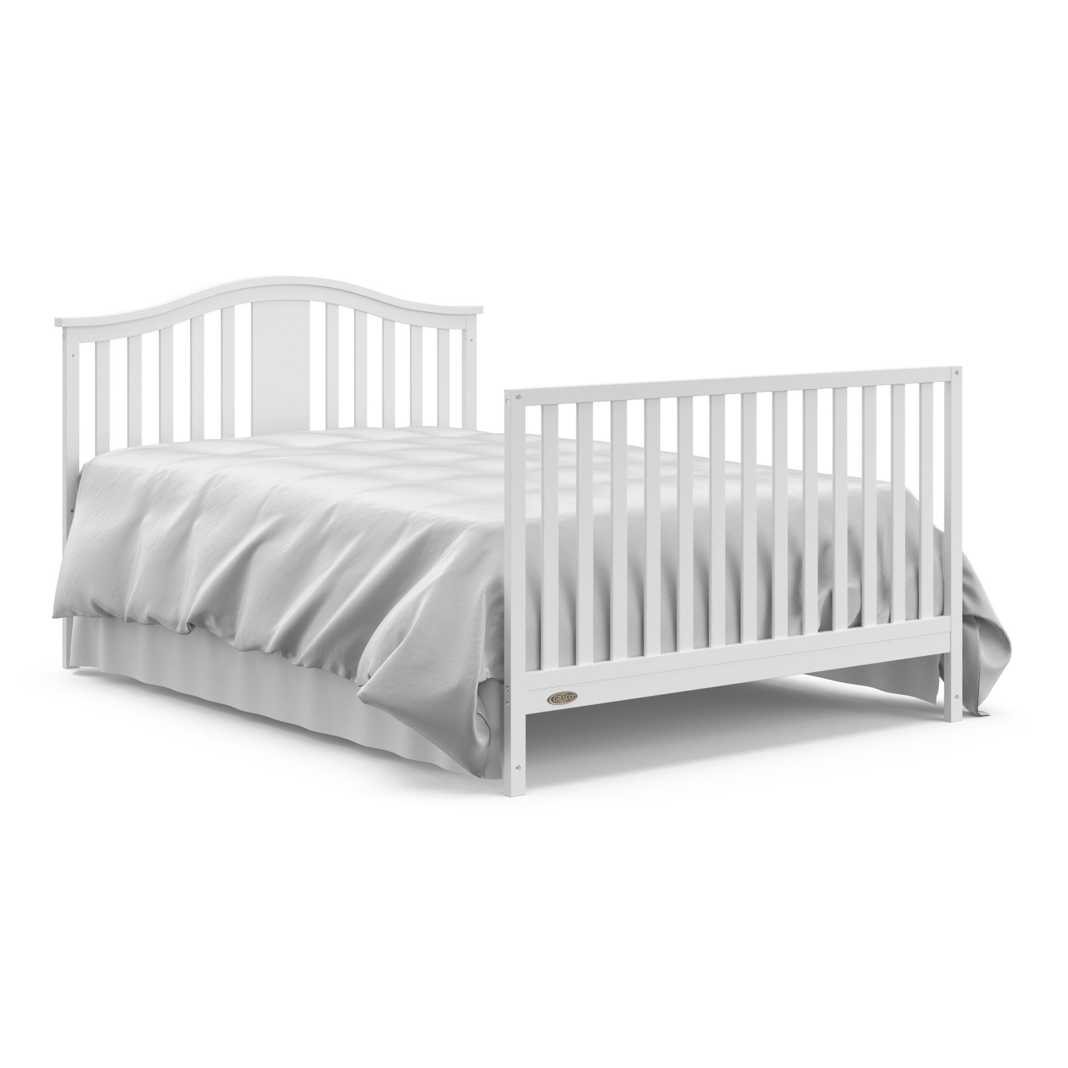 Graco Solano 4-in-1 Convertible Crib with Storage Drawer, White, large