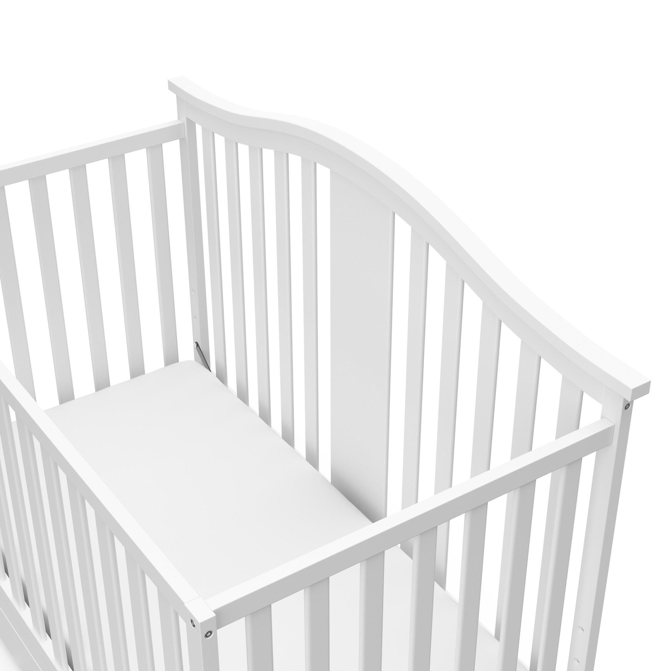 Graco Solano 4-in-1 Convertible Crib with Storage Drawer, White, large