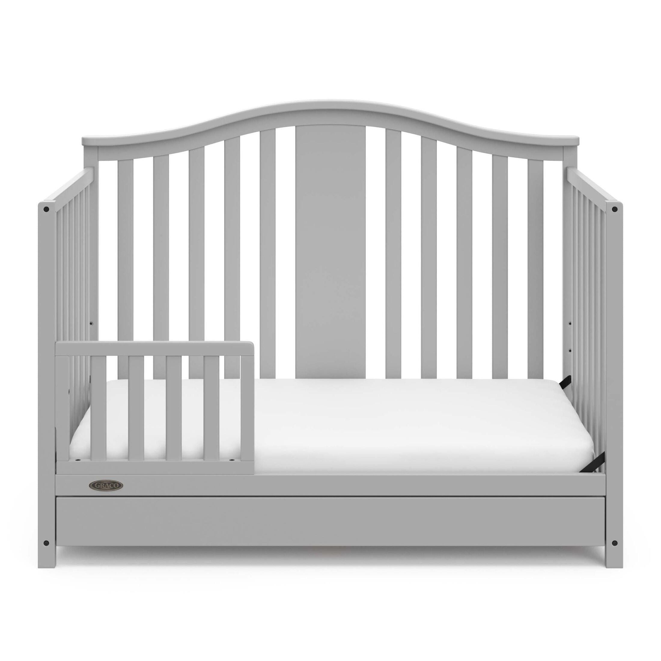 Graco Solano 4-in-1 Convertible Crib with Storage Drawer, Pebble Gray, large