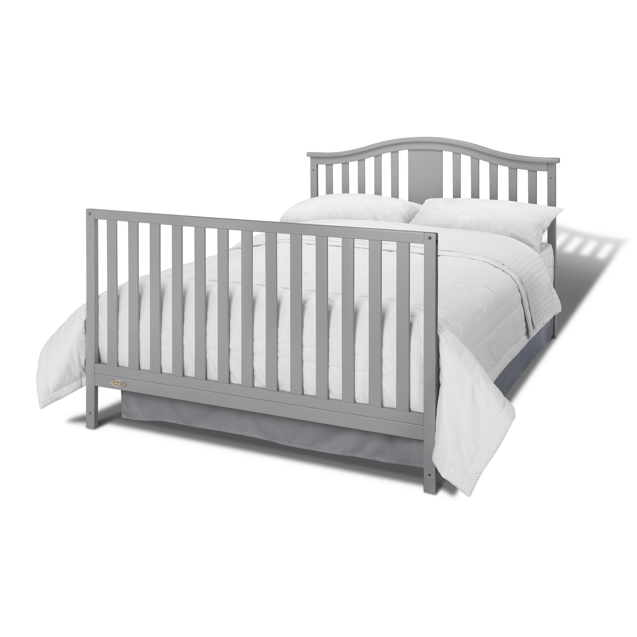 Graco Solano 4-in-1 Convertible Crib with Storage Drawer, Pebble Gray, large