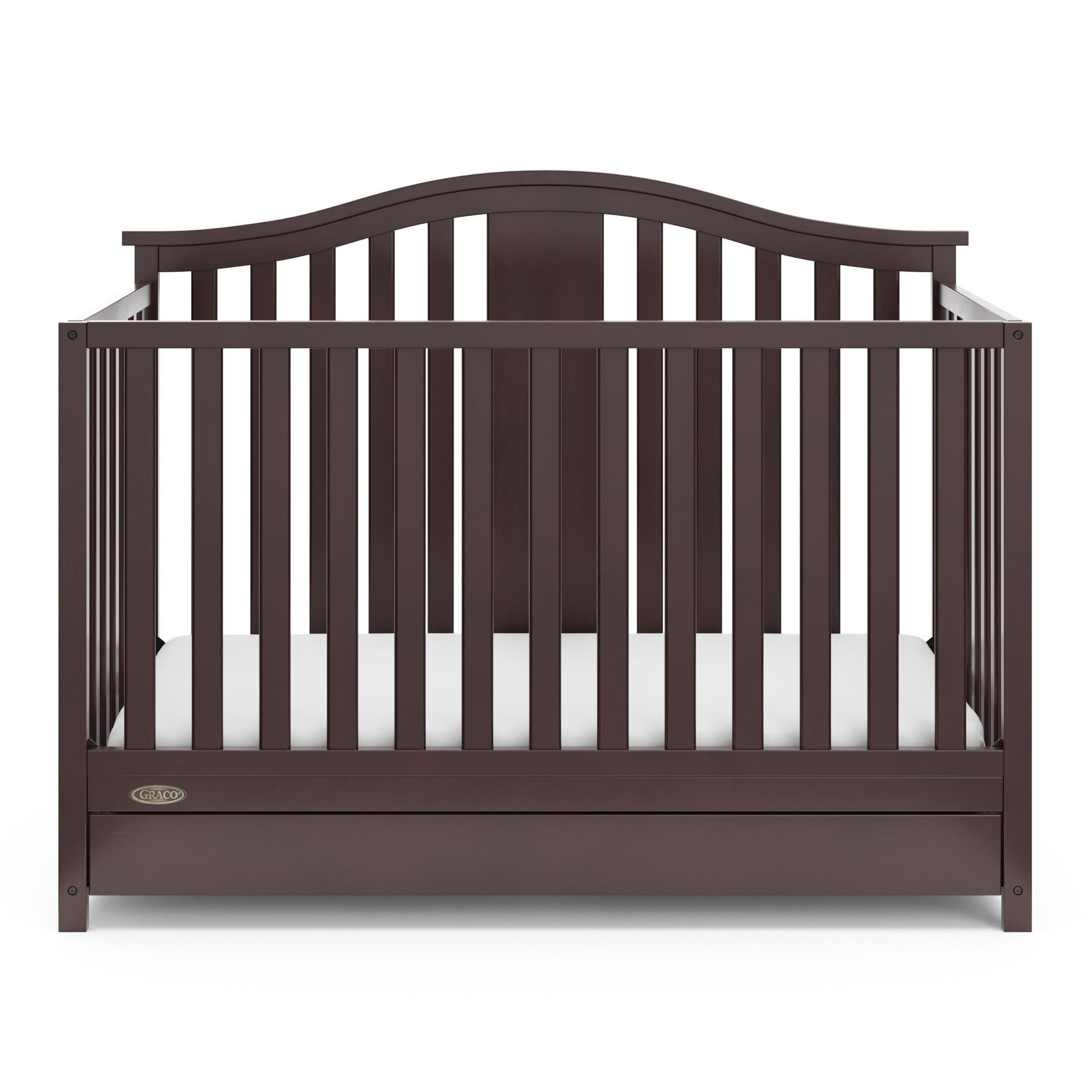 Graco Solano 4-in-1 Convertible Crib with Storage Drawer, Espresso, large