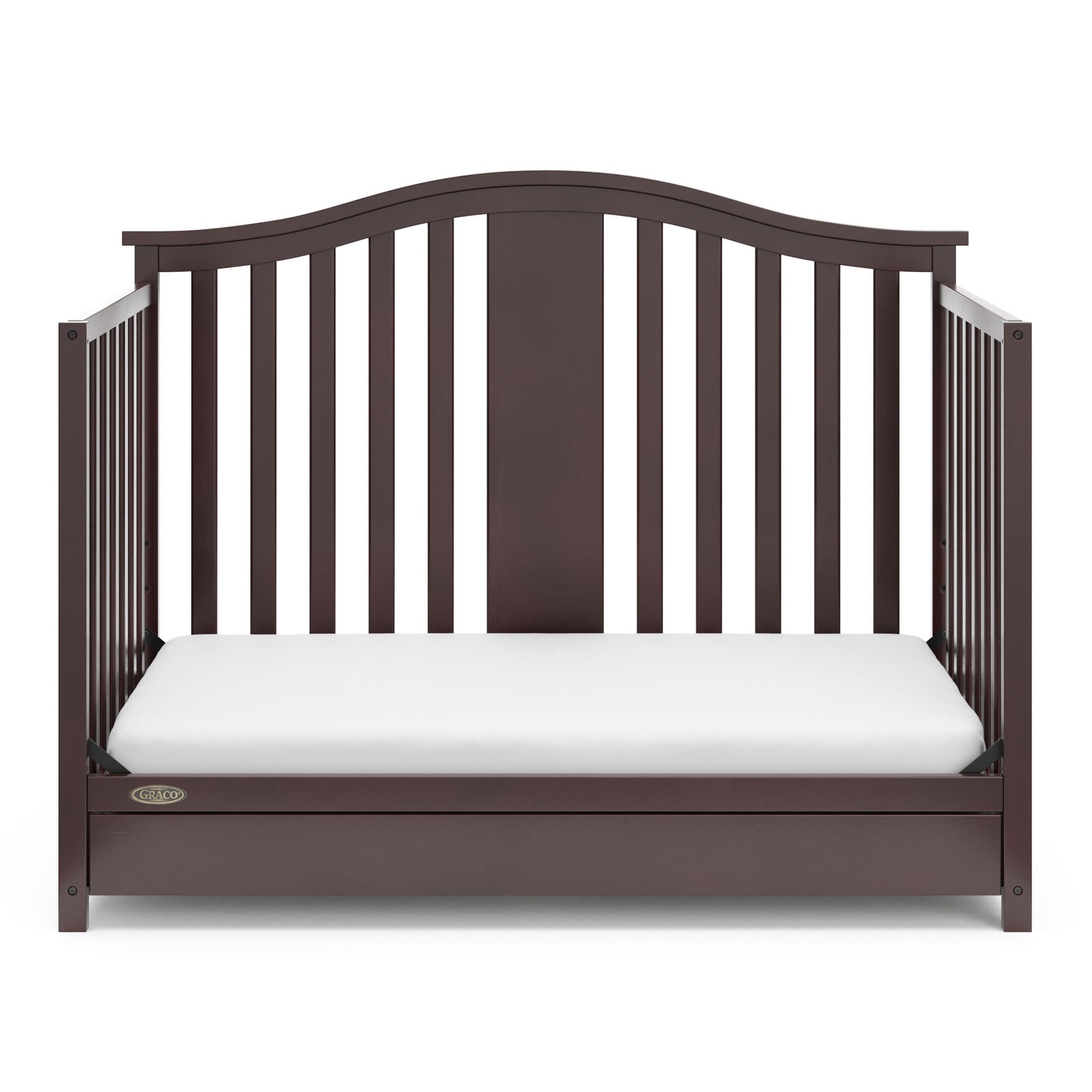 Graco Solano 4-in-1 Convertible Crib with Storage Drawer, Espresso, large