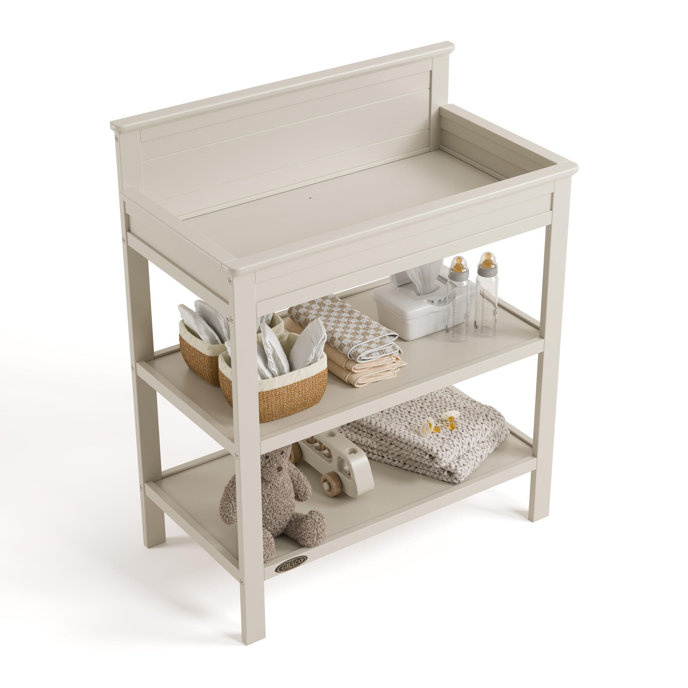 Graco Tristan Changing Table, Frosted Oat, large