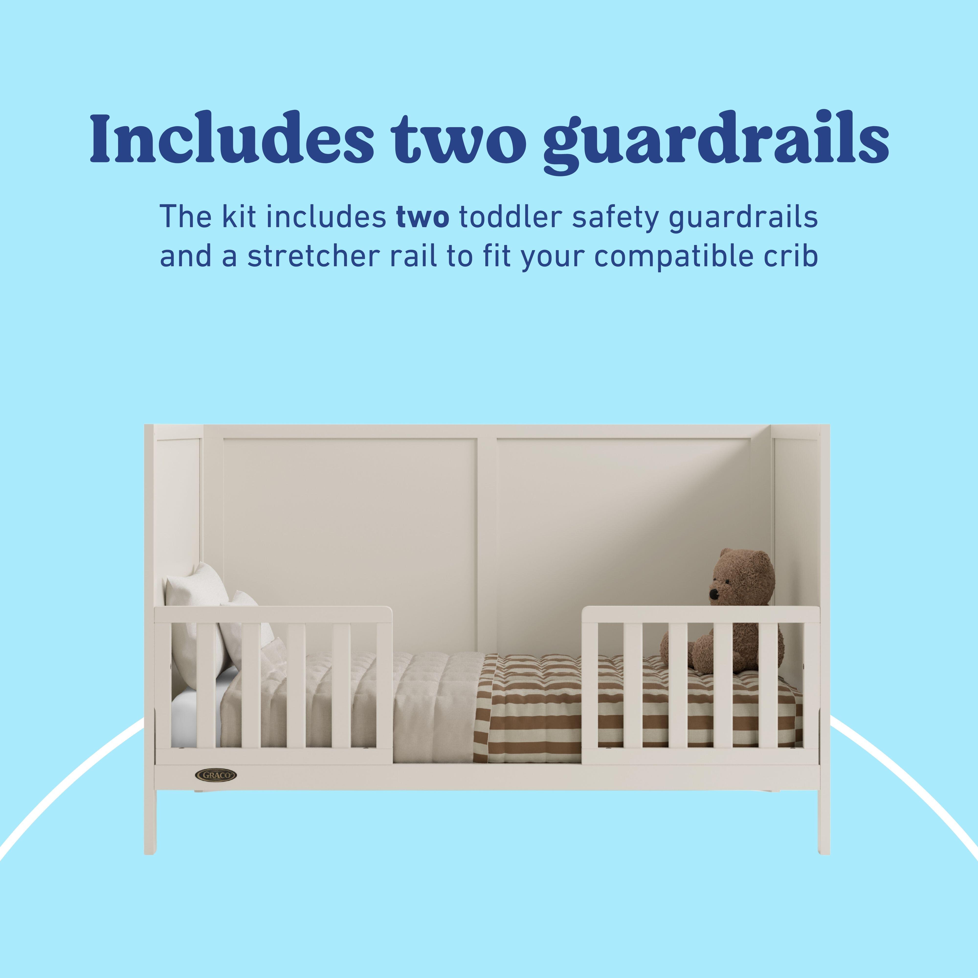 Graco Universal Toddler Guardrail, Frosted Oat, large