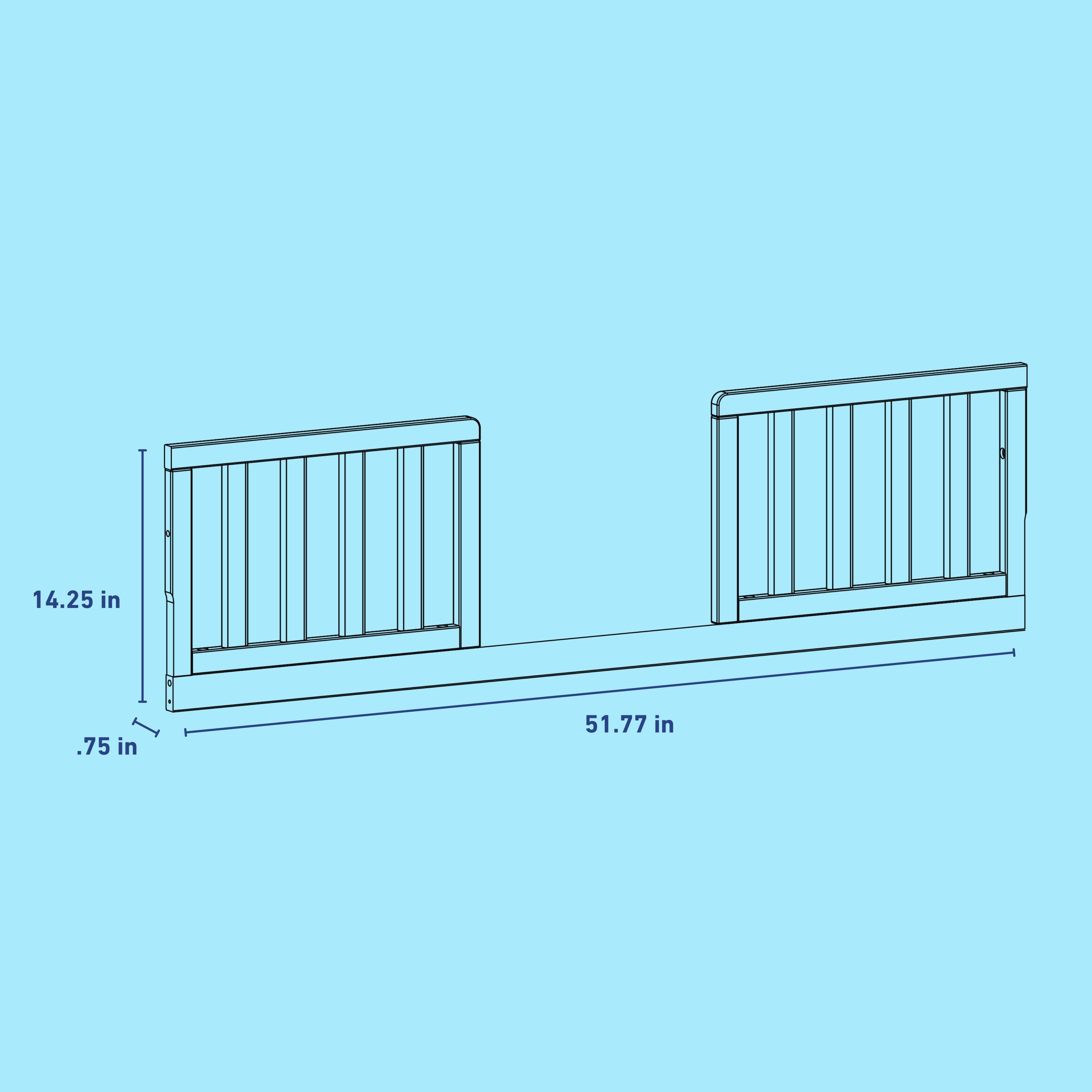 Graco Universal Toddler Guardrail, Frosted Oat, large