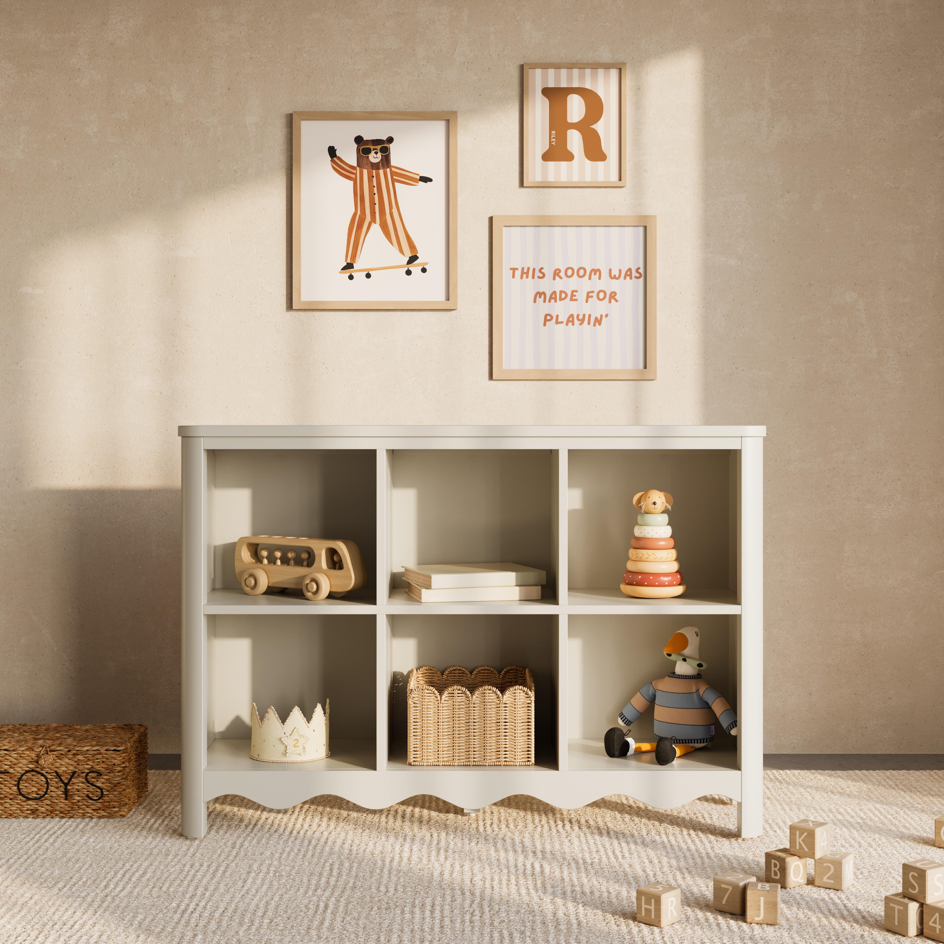 Storkcraft Casablanca Storage Bookcase, Frosted Oat, rollover