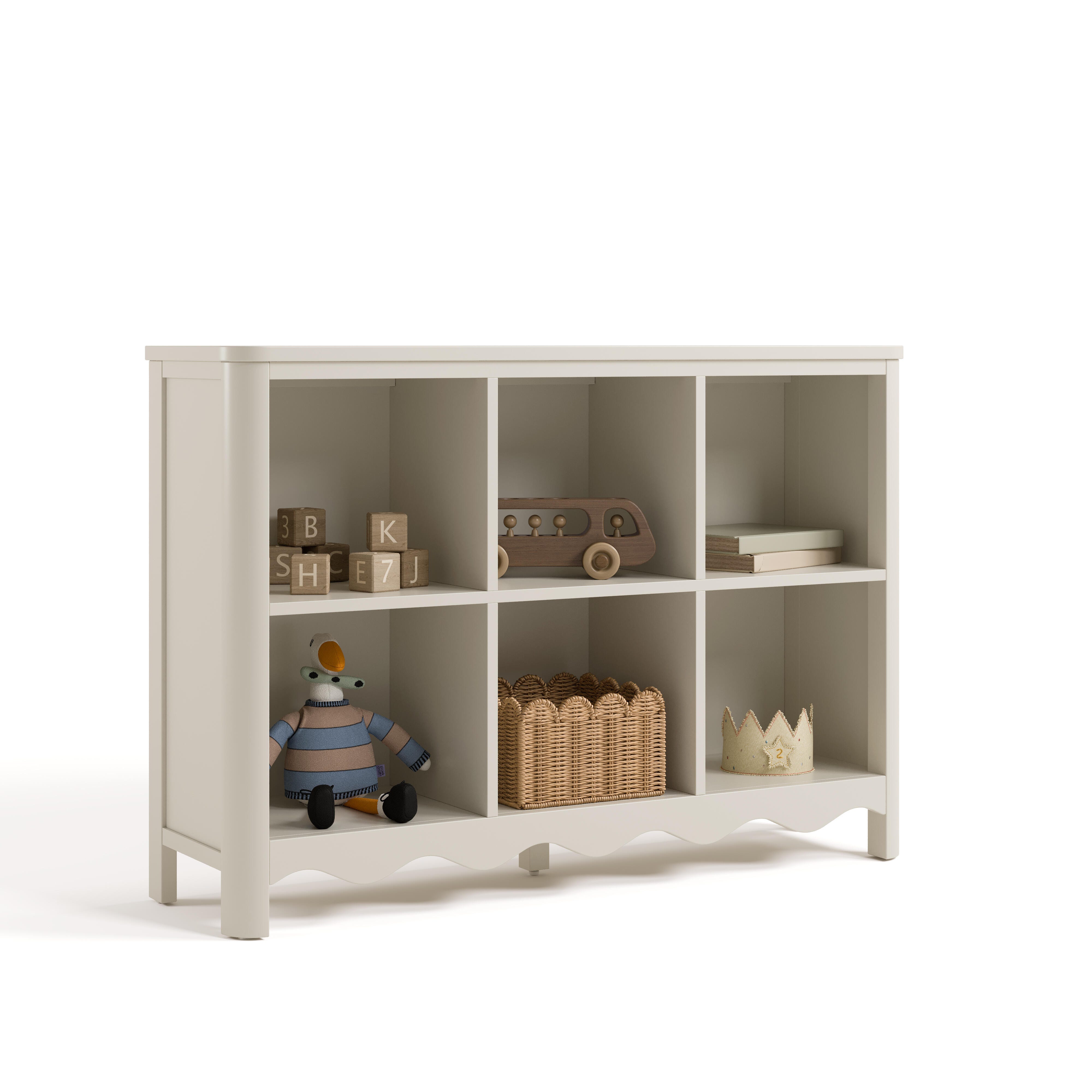 Storkcraft Casablanca Storage Bookcase, Frosted Oat, large