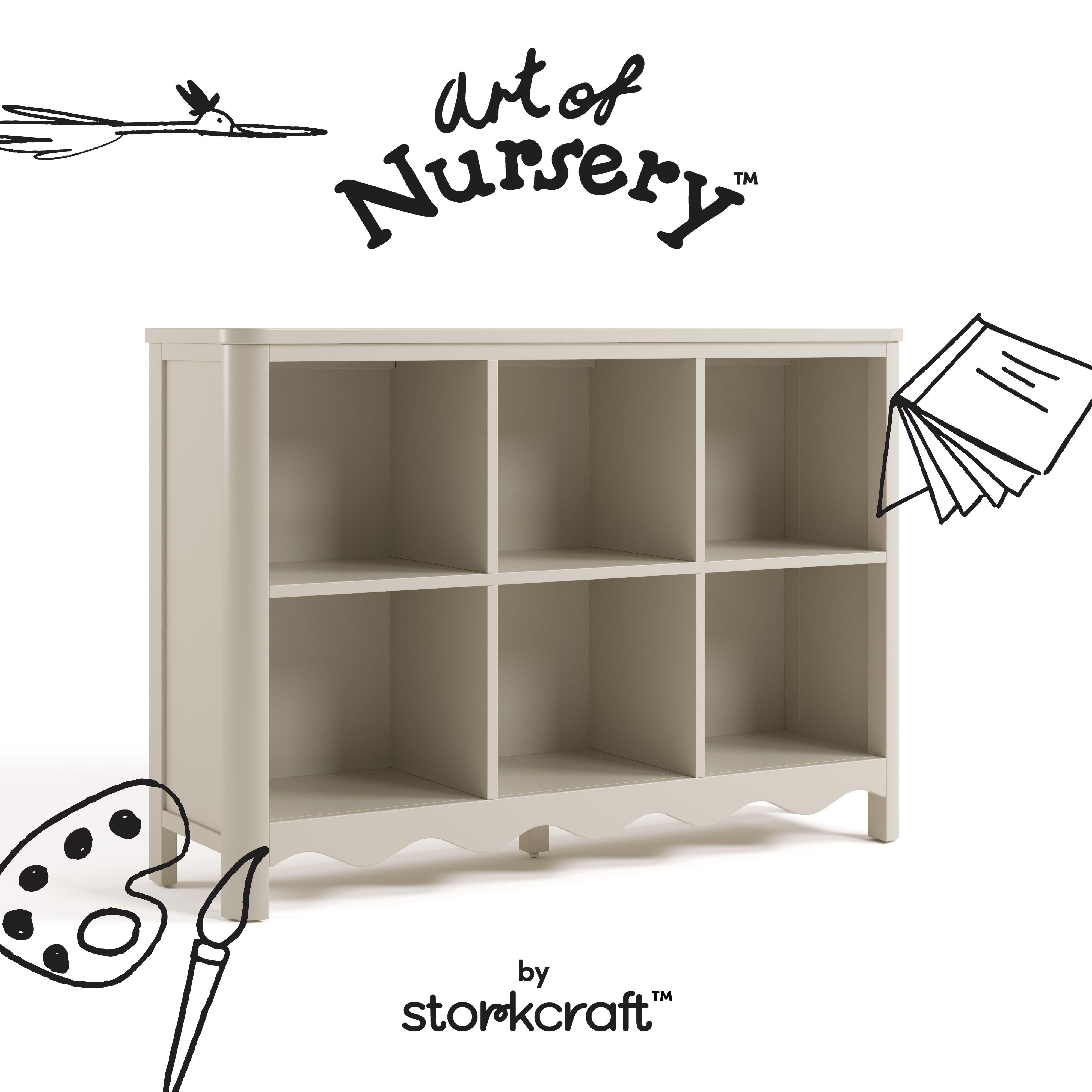 Storkcraft Casablanca Storage Bookcase, Frosted Oat, large