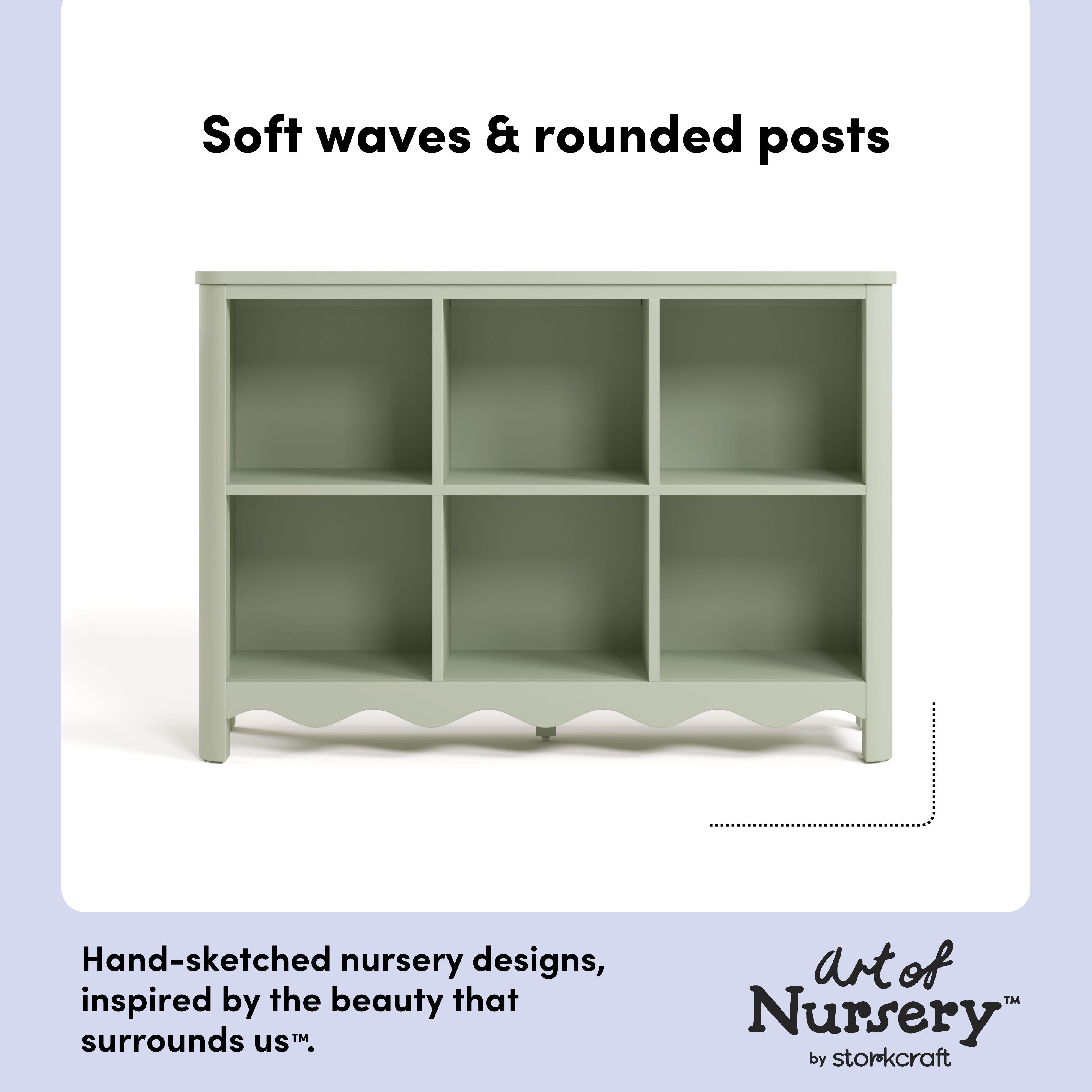 Storkcraft Casablanca Storage Bookcase, Sage, large