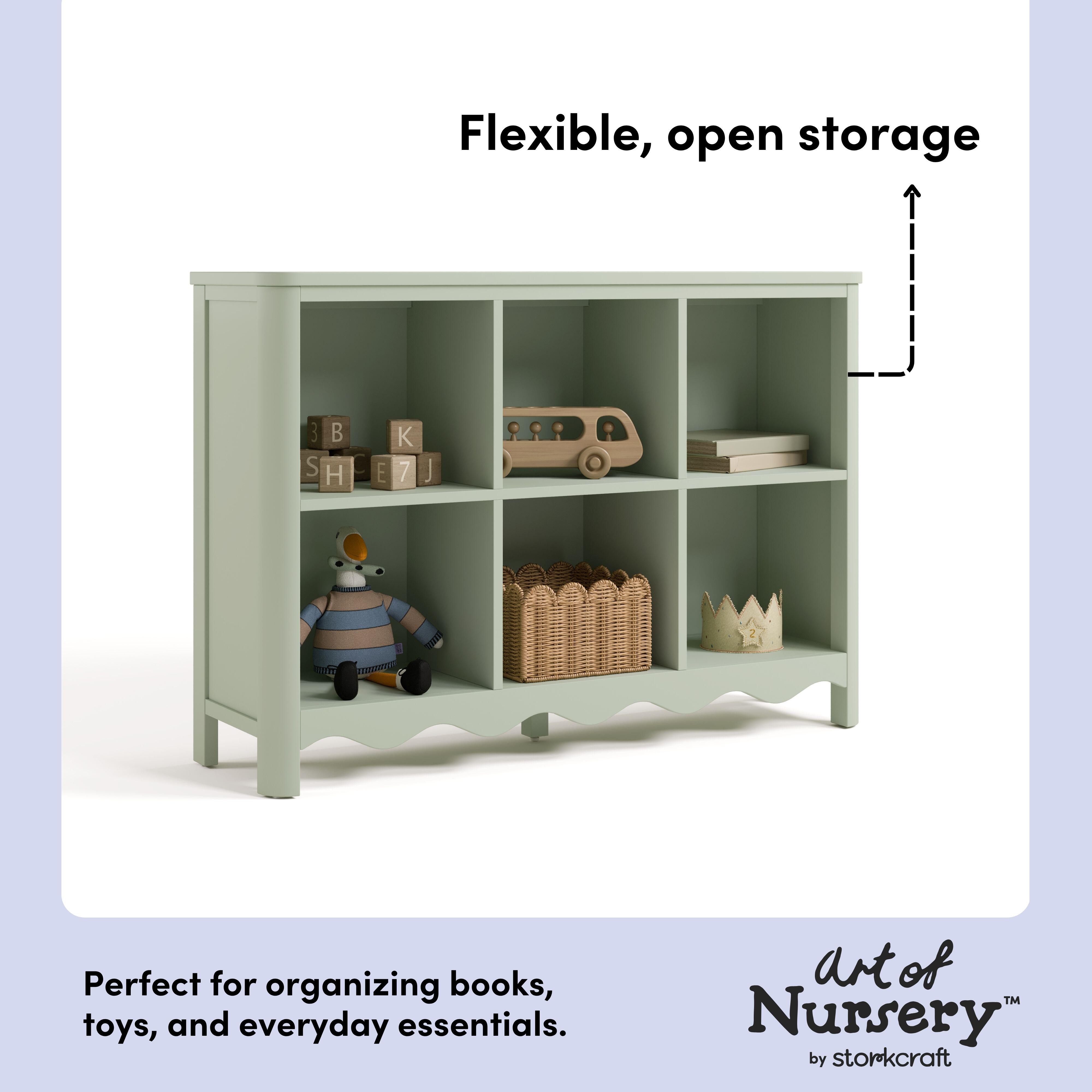 Storkcraft Casablanca Storage Bookcase, Sage, large