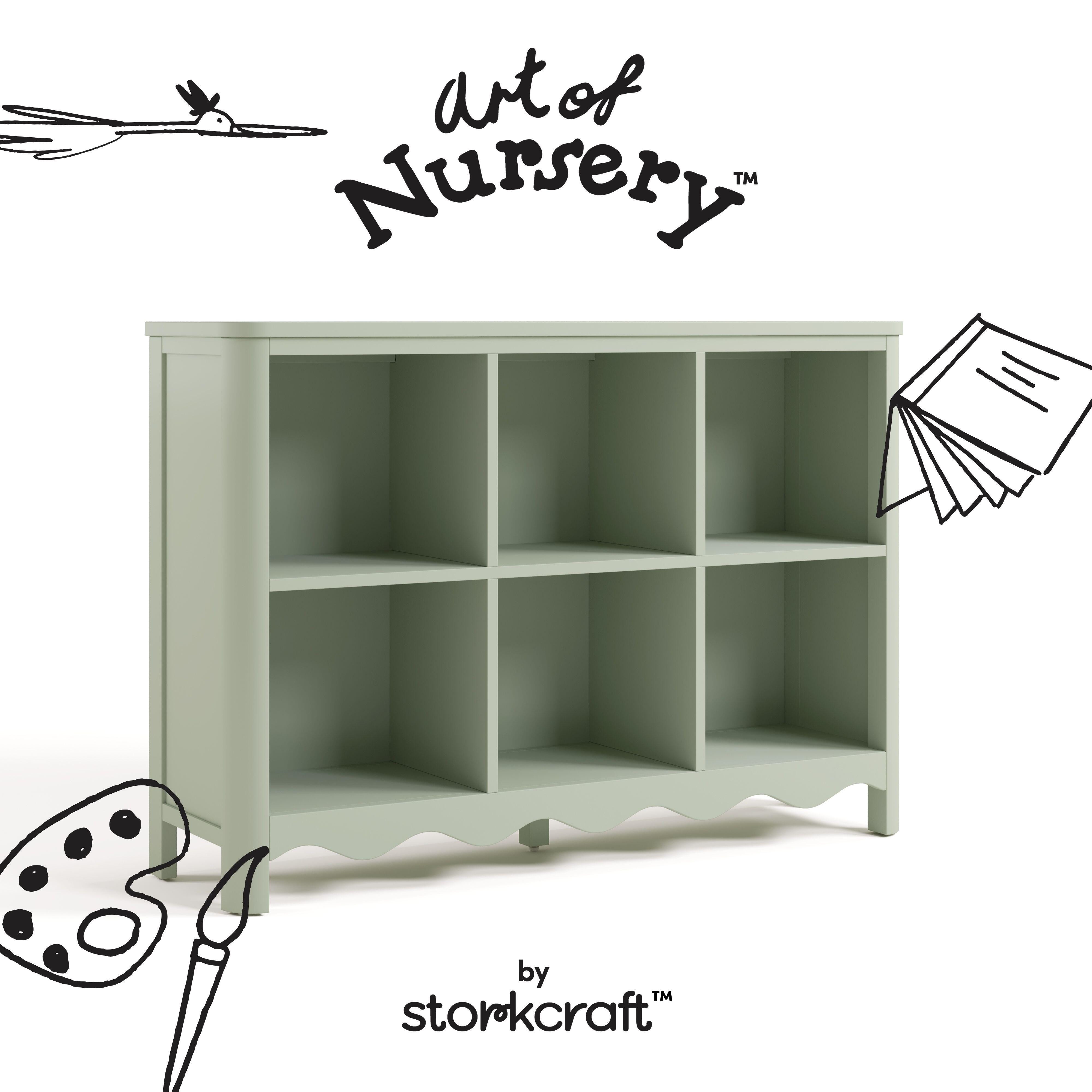 Storkcraft Casablanca Storage Bookcase, Sage, large