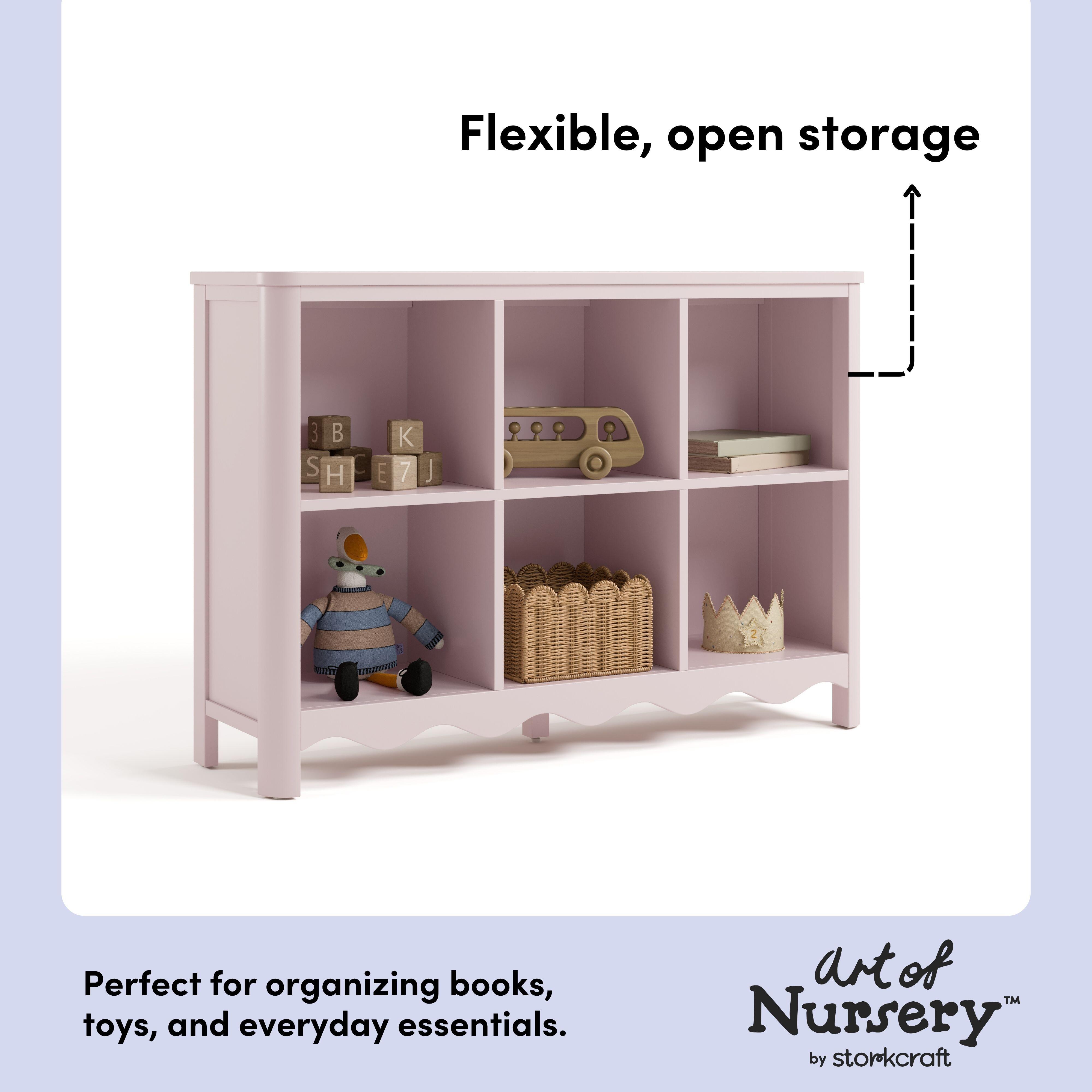 Storkcraft Casablanca Storage Bookcase, Blush, large