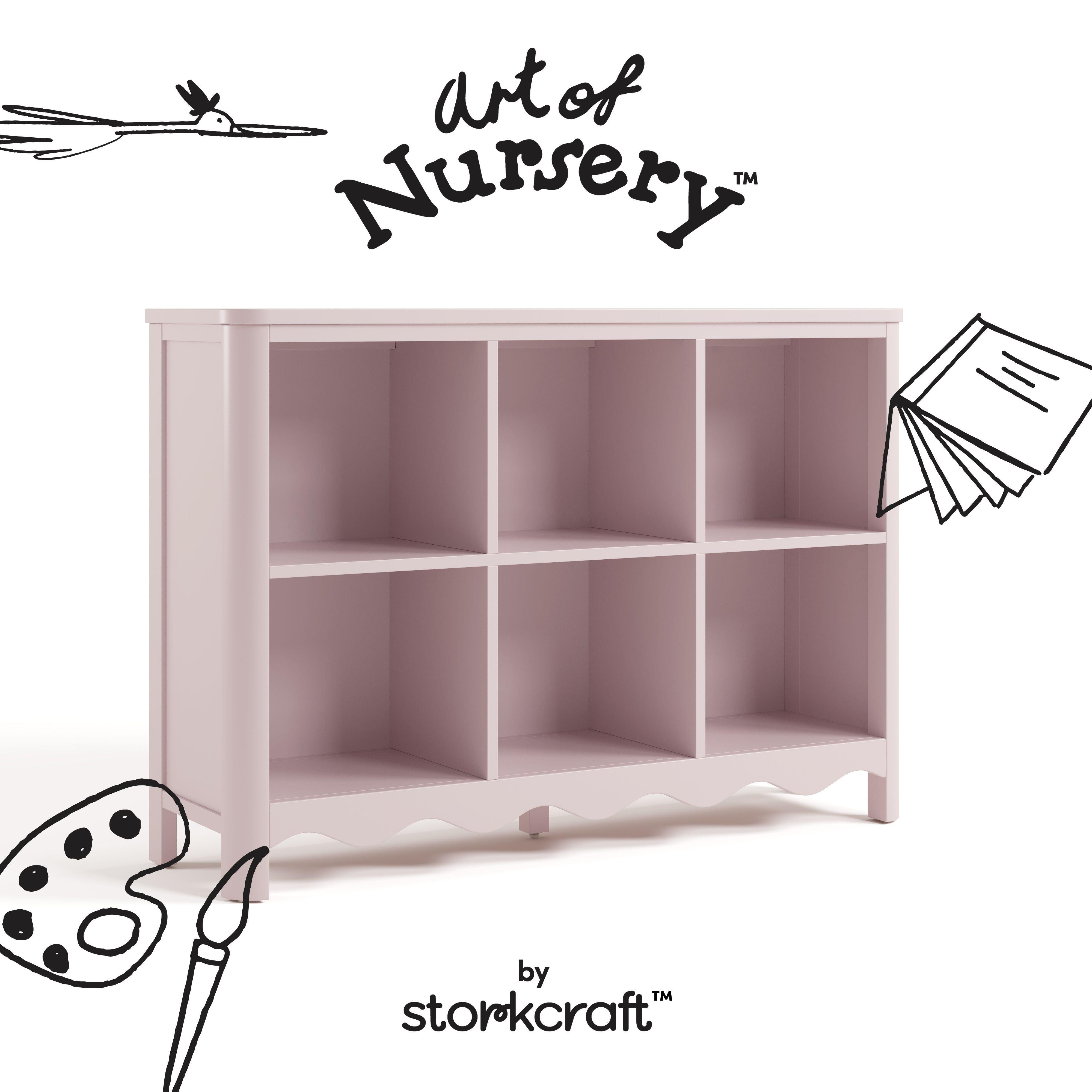 Storkcraft Casablanca Storage Bookcase, Blush, large