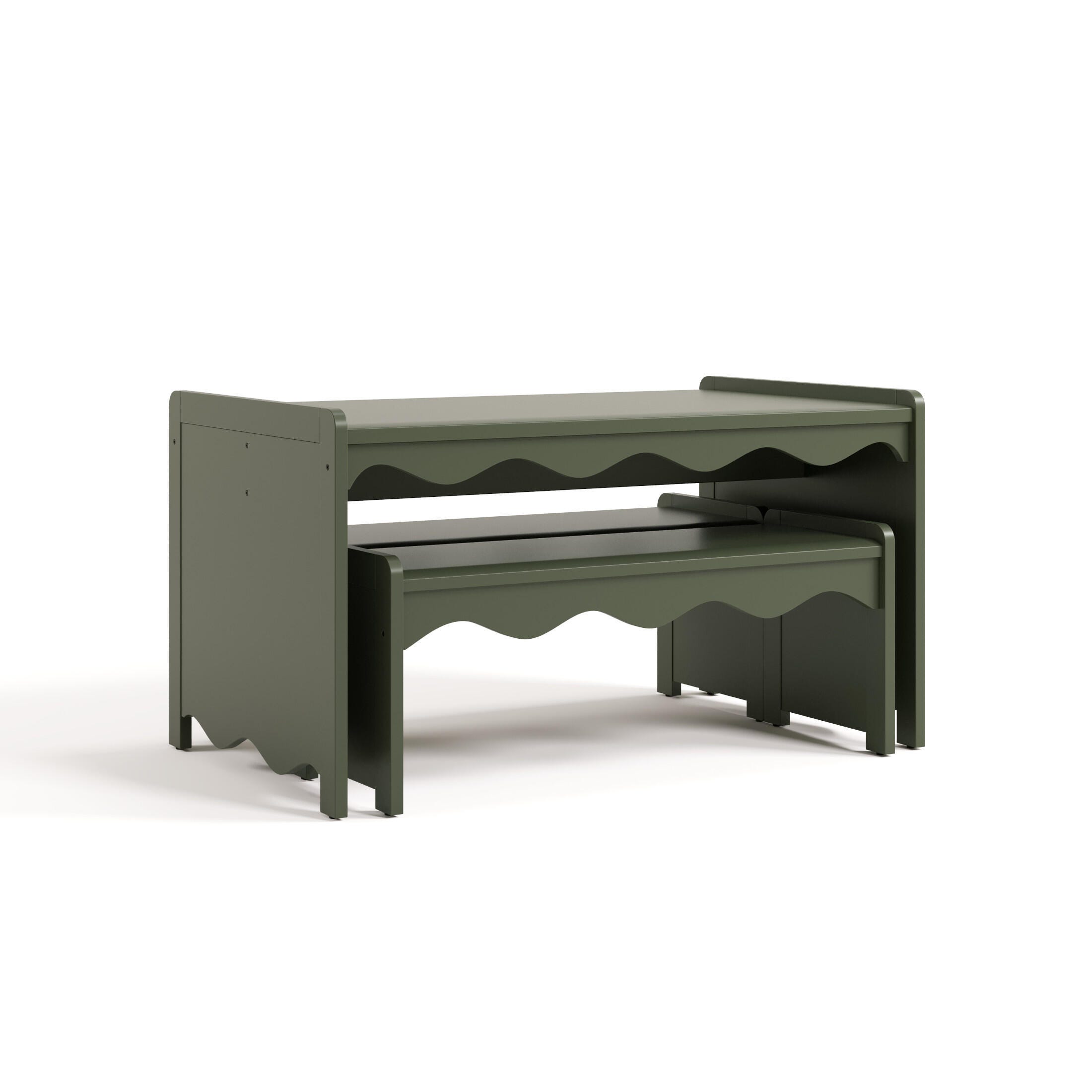 Storkcraft Casablanca Kids Table and Bench Set, Olive, large