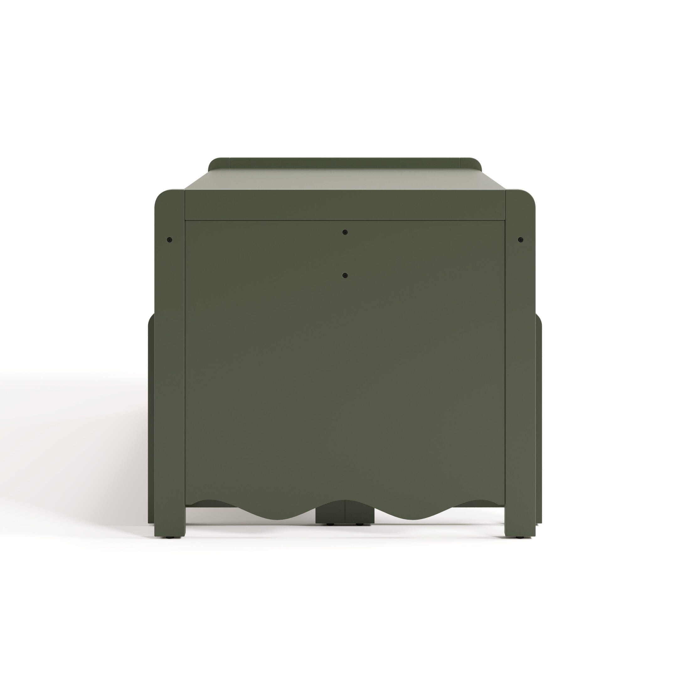 Storkcraft Casablanca Kids Table and Bench Set, Olive, large